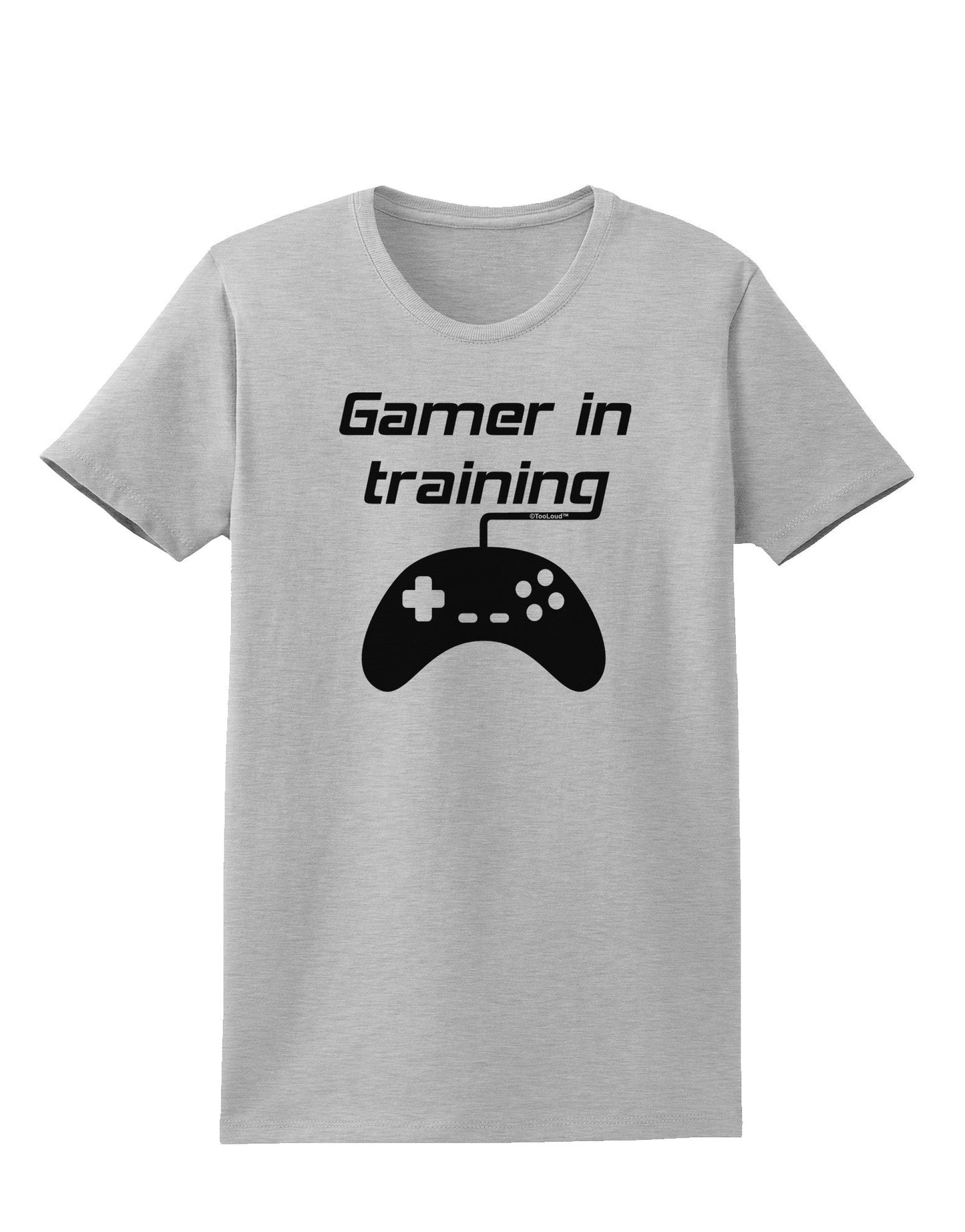 Gamer In Training BnW Womens T-Shirt-Womens T-Shirt-TooLoud-AshGray-X-Small-Davson Sales
