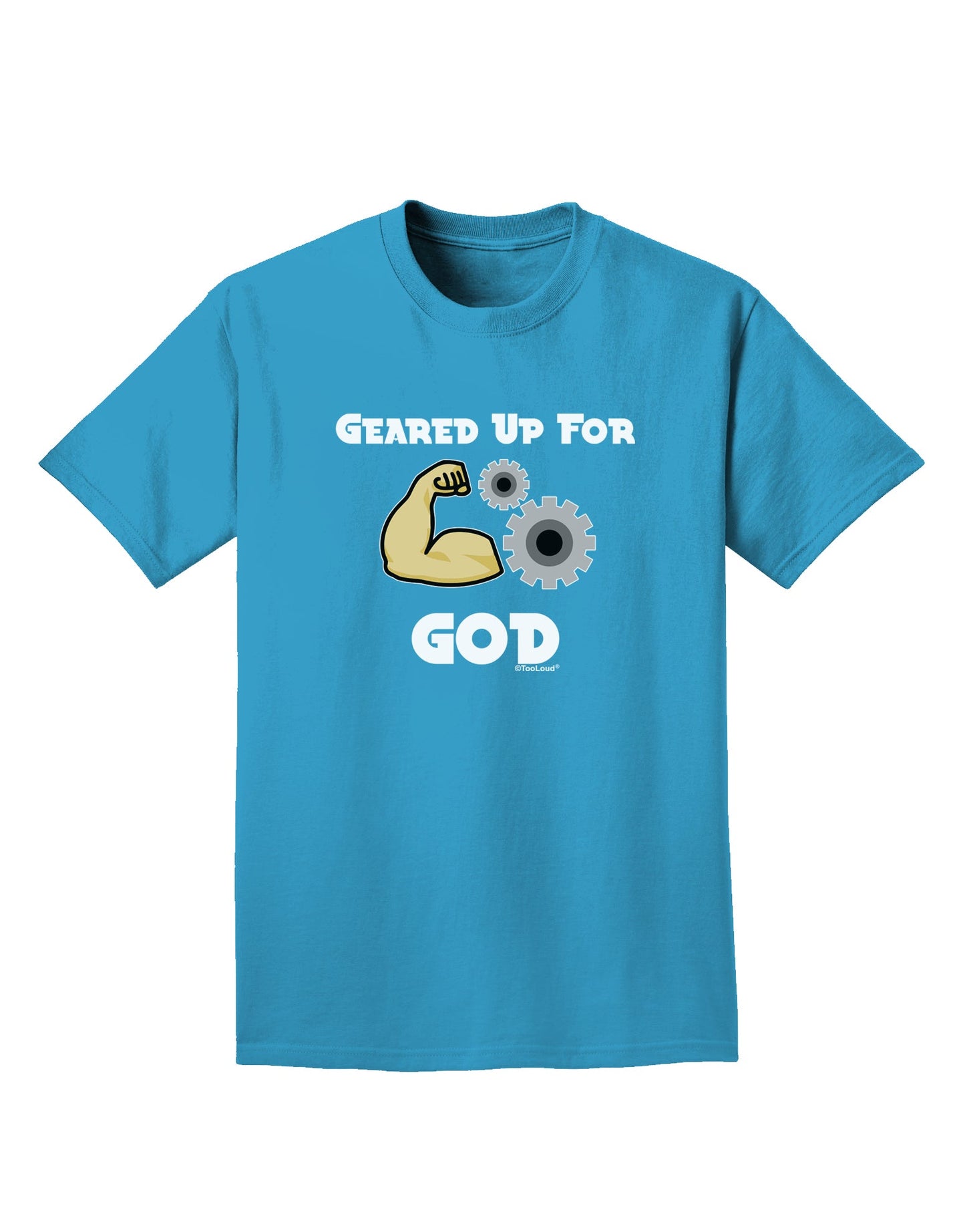 Geared Up For God Adult Dark T-Shirt by TooLoud-Mens T-Shirt-TooLoud-Turquoise-Small-Davson Sales