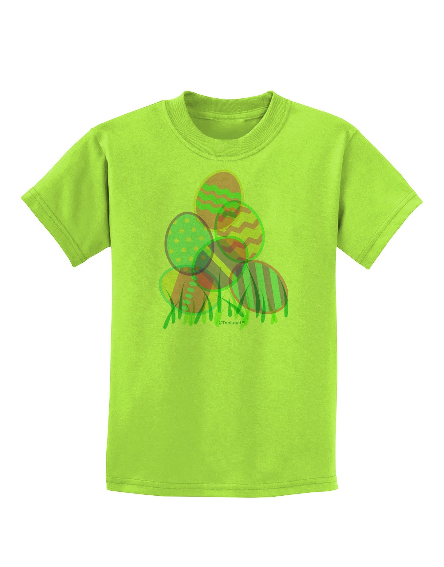 Gel Look Easter Eggs Childrens T-Shirt-Childrens T-Shirt-TooLoud-Lime-Green-X-Small-Davson Sales