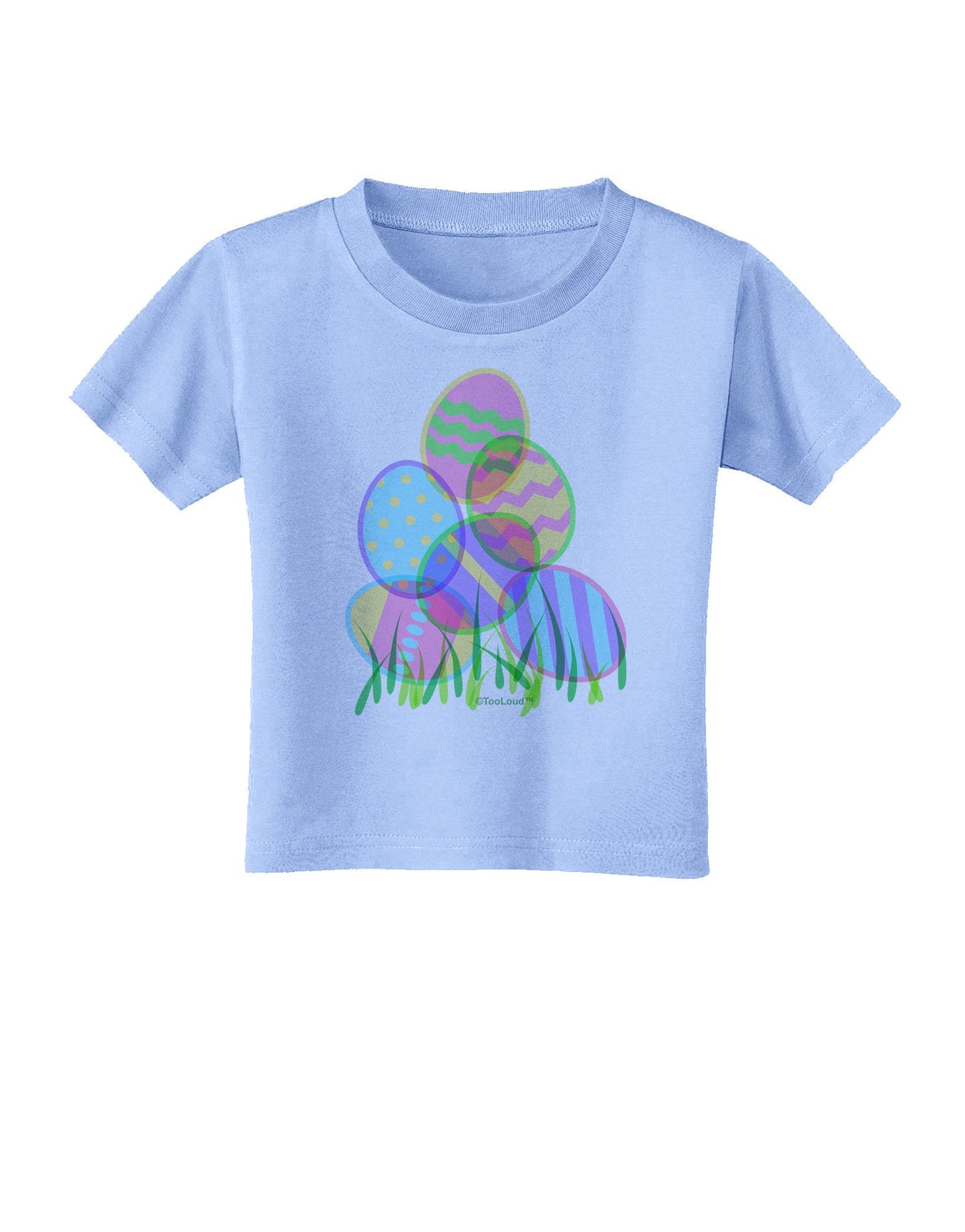 Gel Look Easter Eggs Toddler T-Shirt-Toddler T-Shirt-TooLoud-Aquatic-Blue-2T-Davson Sales