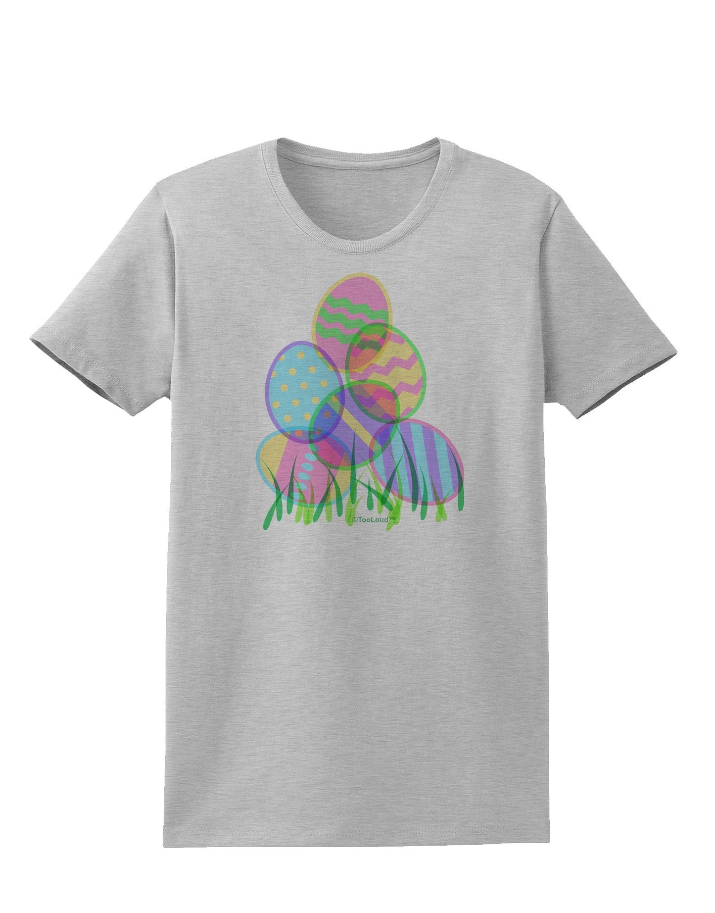 Gel Look Easter Eggs Womens T-Shirt-Womens T-Shirt-TooLoud-AshGray-X-Small-Davson Sales