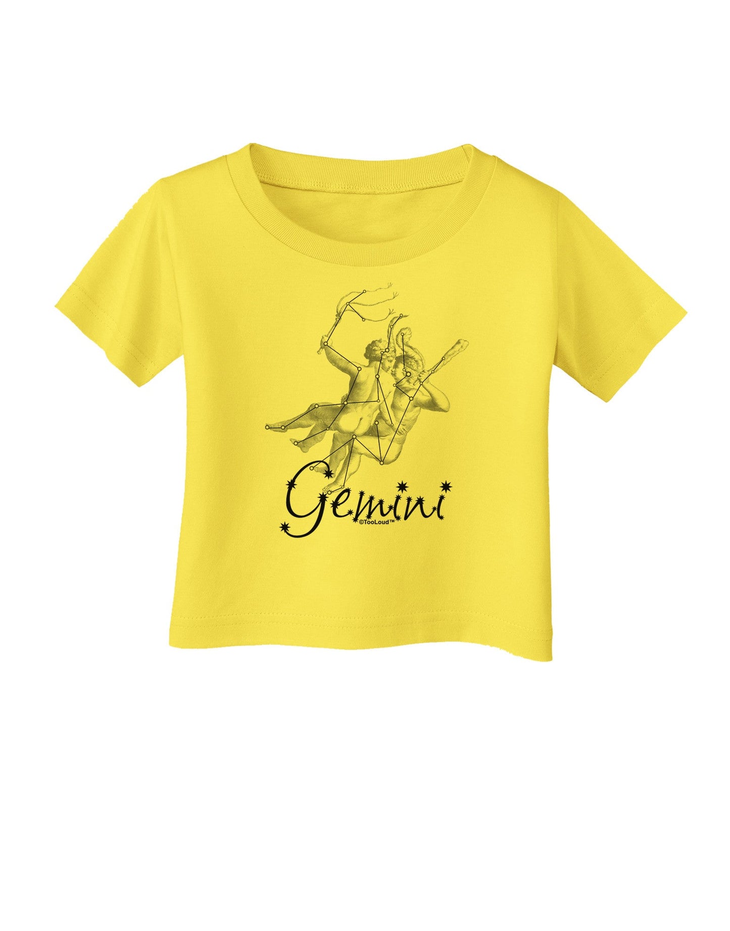 Gemini Constellation Infant T-Shirt-Infant T-Shirt-TooLoud-Yellow-06-Months-Davson Sales