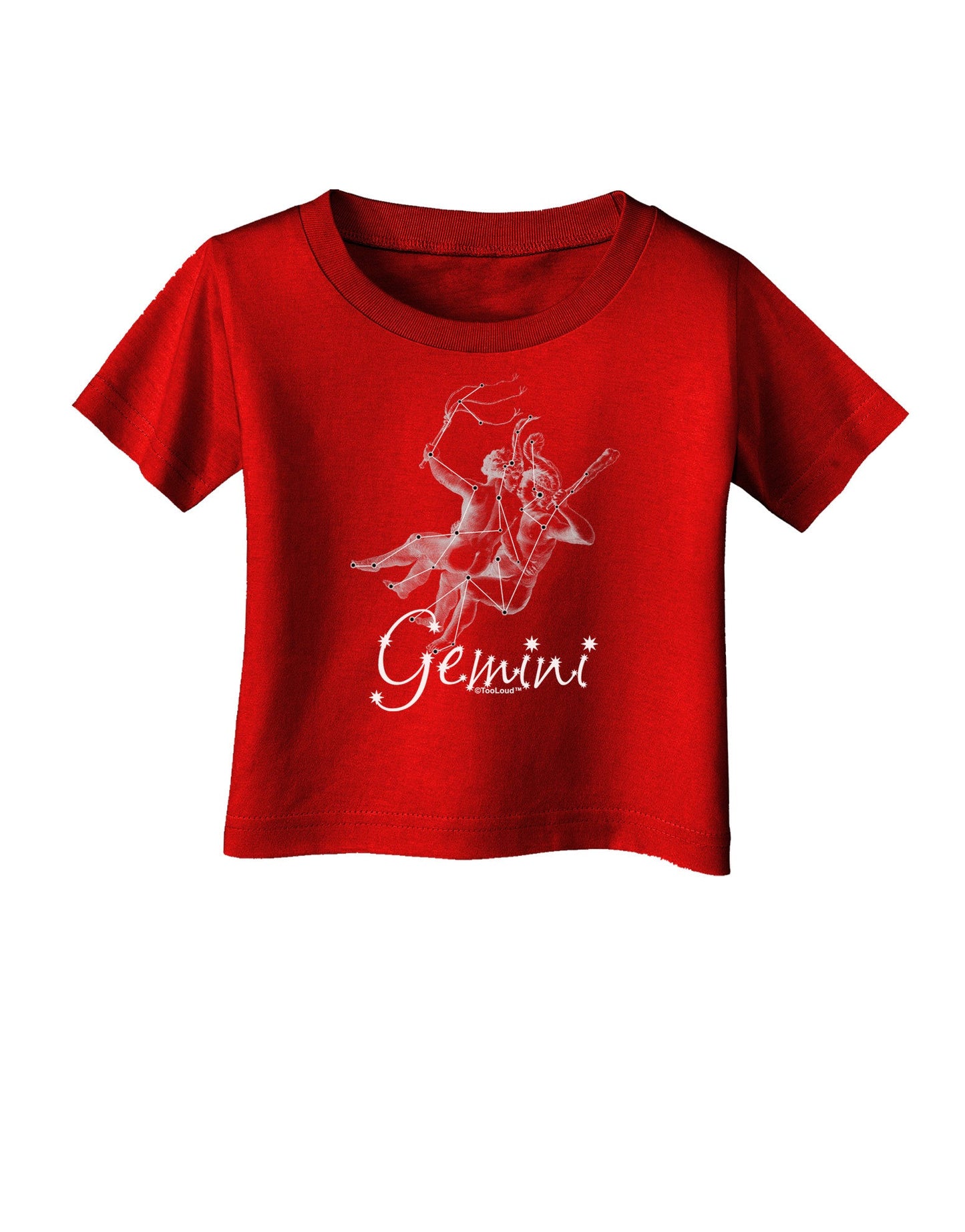 Gemini Constellation Infant T-Shirt Dark-Infant T-Shirt-TooLoud-Red-06-Months-Davson Sales
