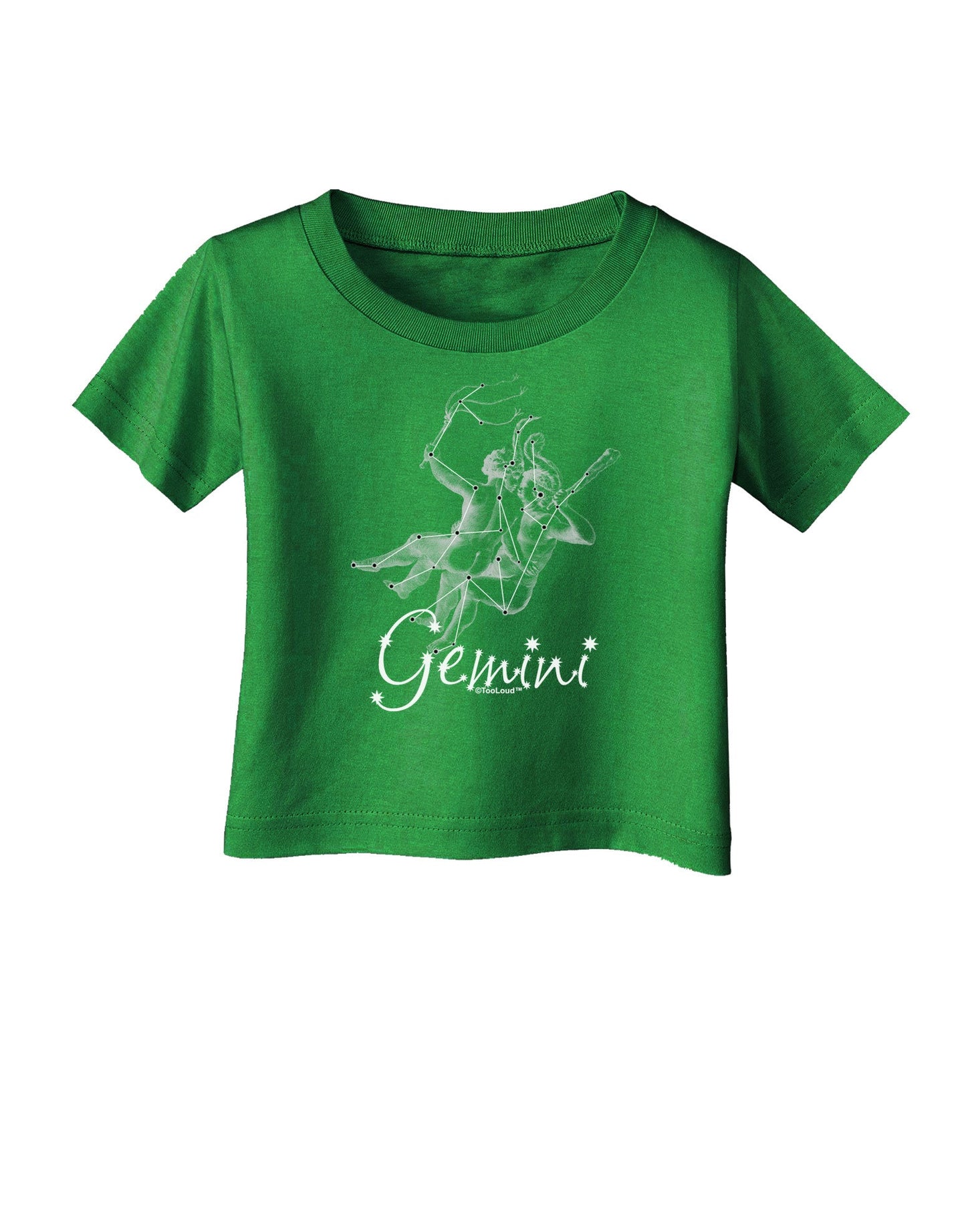 Gemini Constellation Infant T-Shirt Dark-Infant T-Shirt-TooLoud-Clover-Green-06-Months-Davson Sales