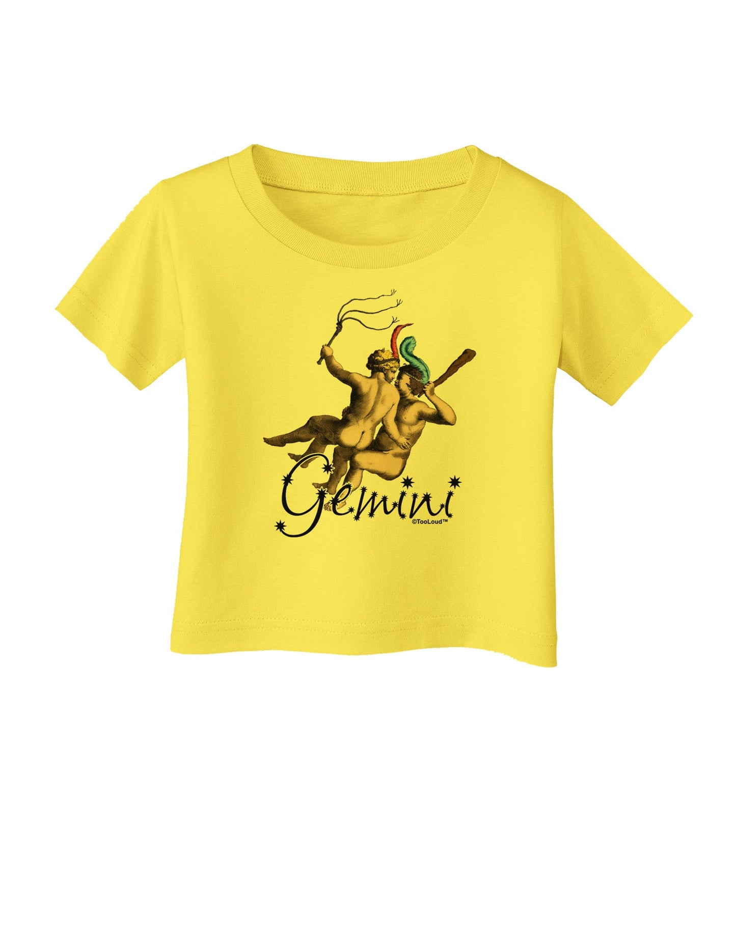 Gemini Illustration Color Infant T-Shirt-Infant T-Shirt-TooLoud-Yellow-06-Months-Davson Sales