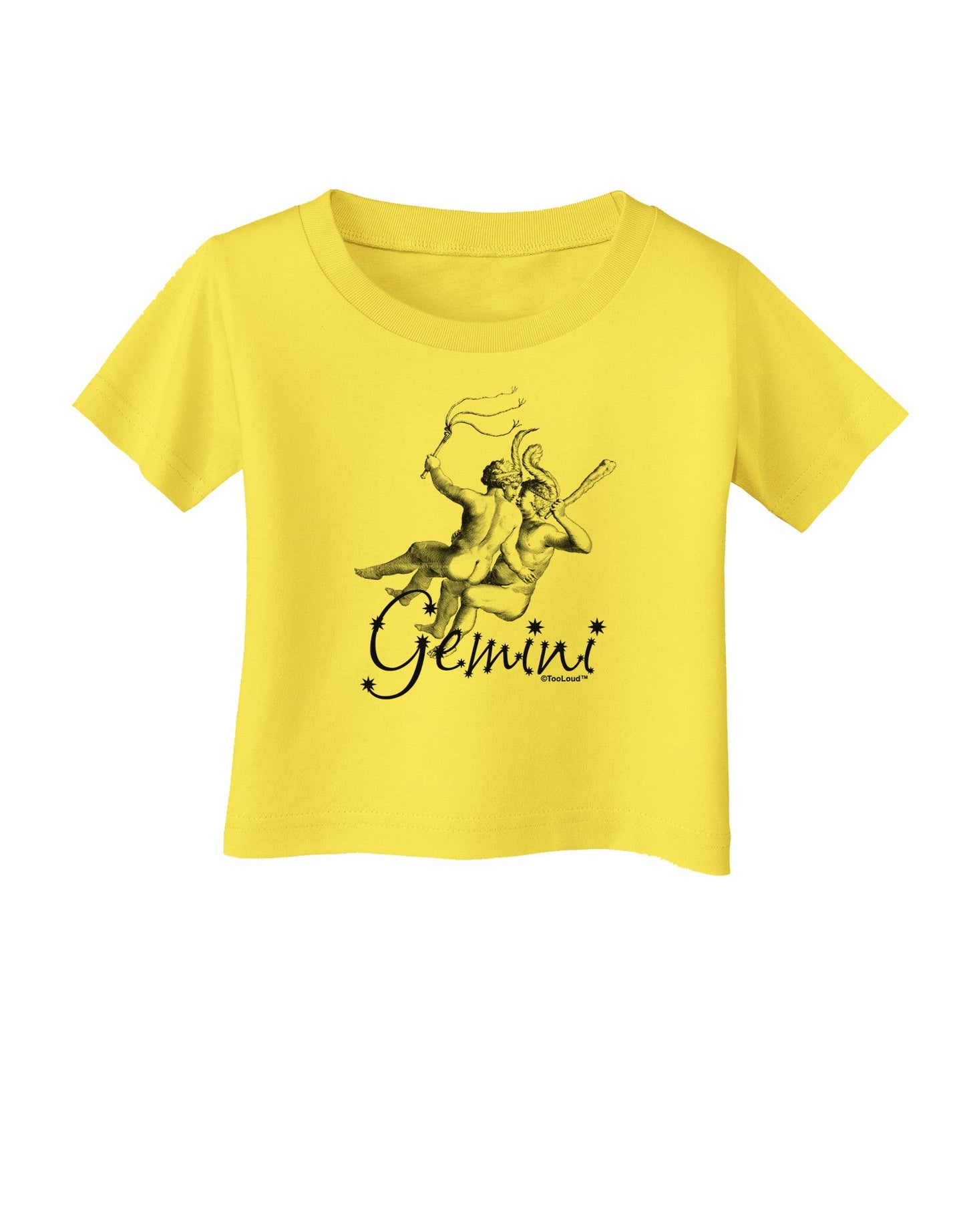 Gemini Illustration Infant T-Shirt-Infant T-Shirt-TooLoud-Yellow-06-Months-Davson Sales