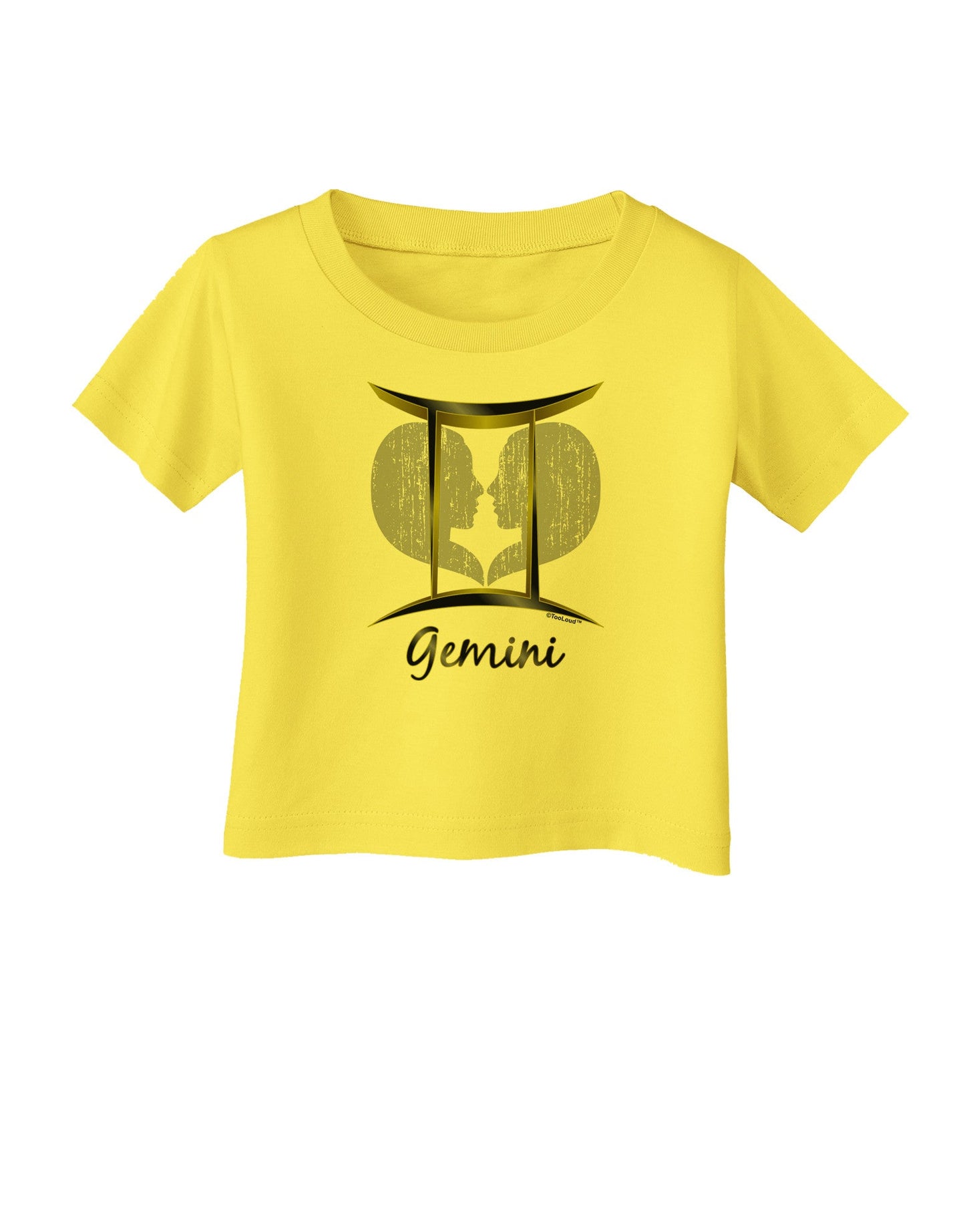 Gemini Symbol Infant T-Shirt-Infant T-Shirt-TooLoud-Yellow-06-Months-Davson Sales