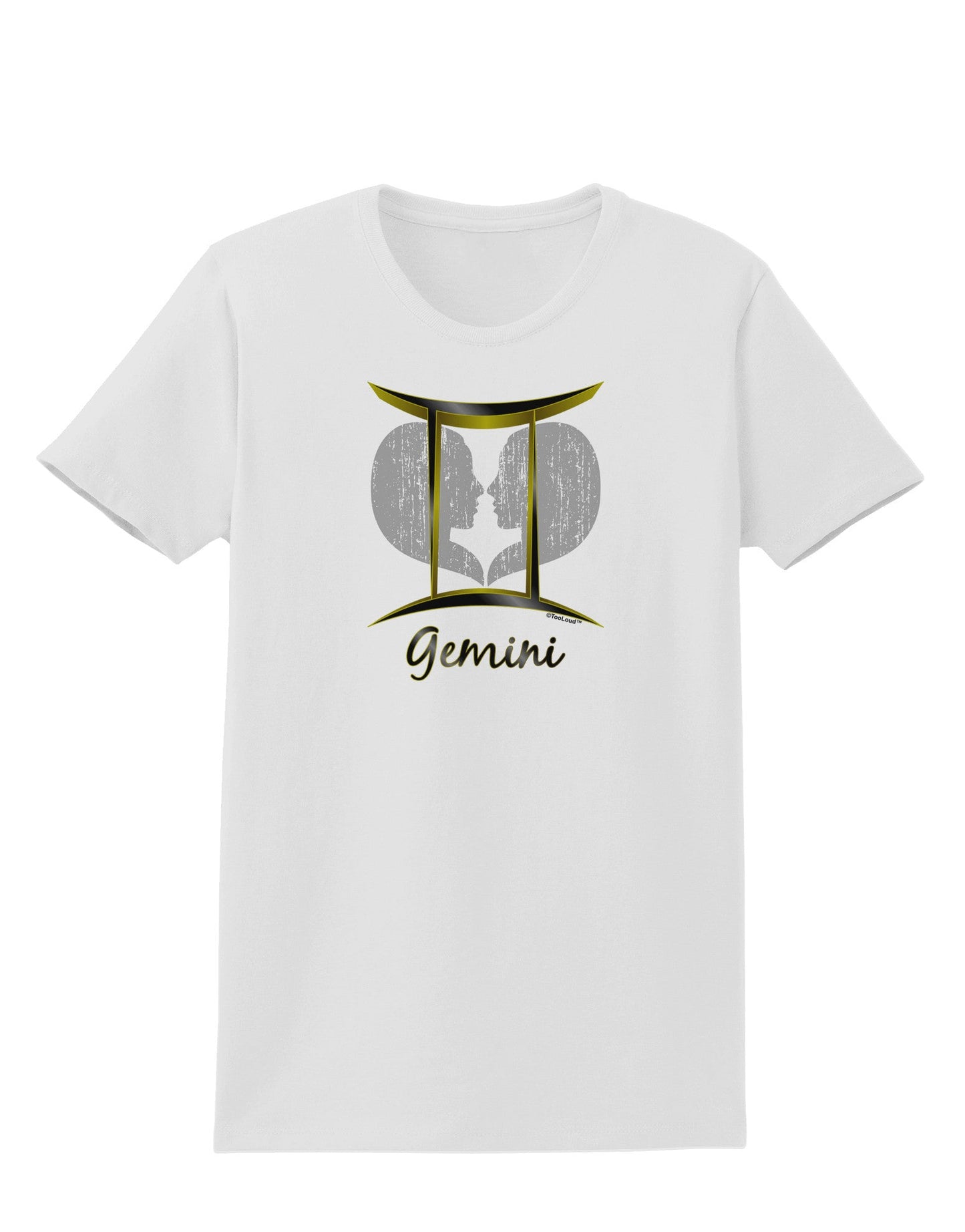 Gemini Symbol Womens T-Shirt-Womens T-Shirt-TooLoud-White-X-Small-Davson Sales