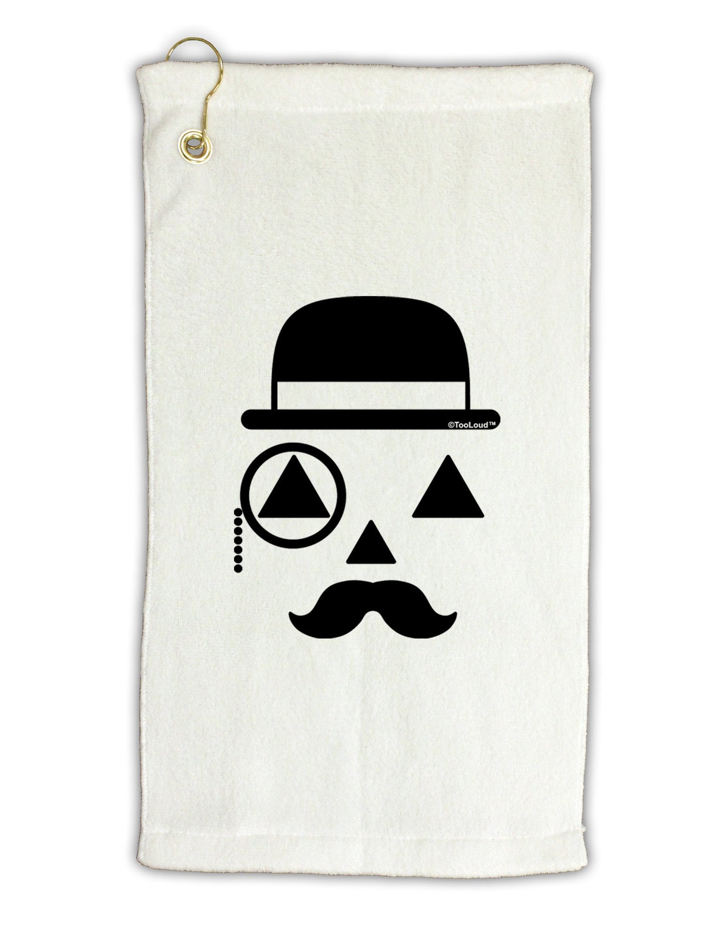 Gentleman Jack-o-lantern Micro Terry Gromet Golf Towel 11"x19-Golf Towel-TooLoud-White-Davson Sales