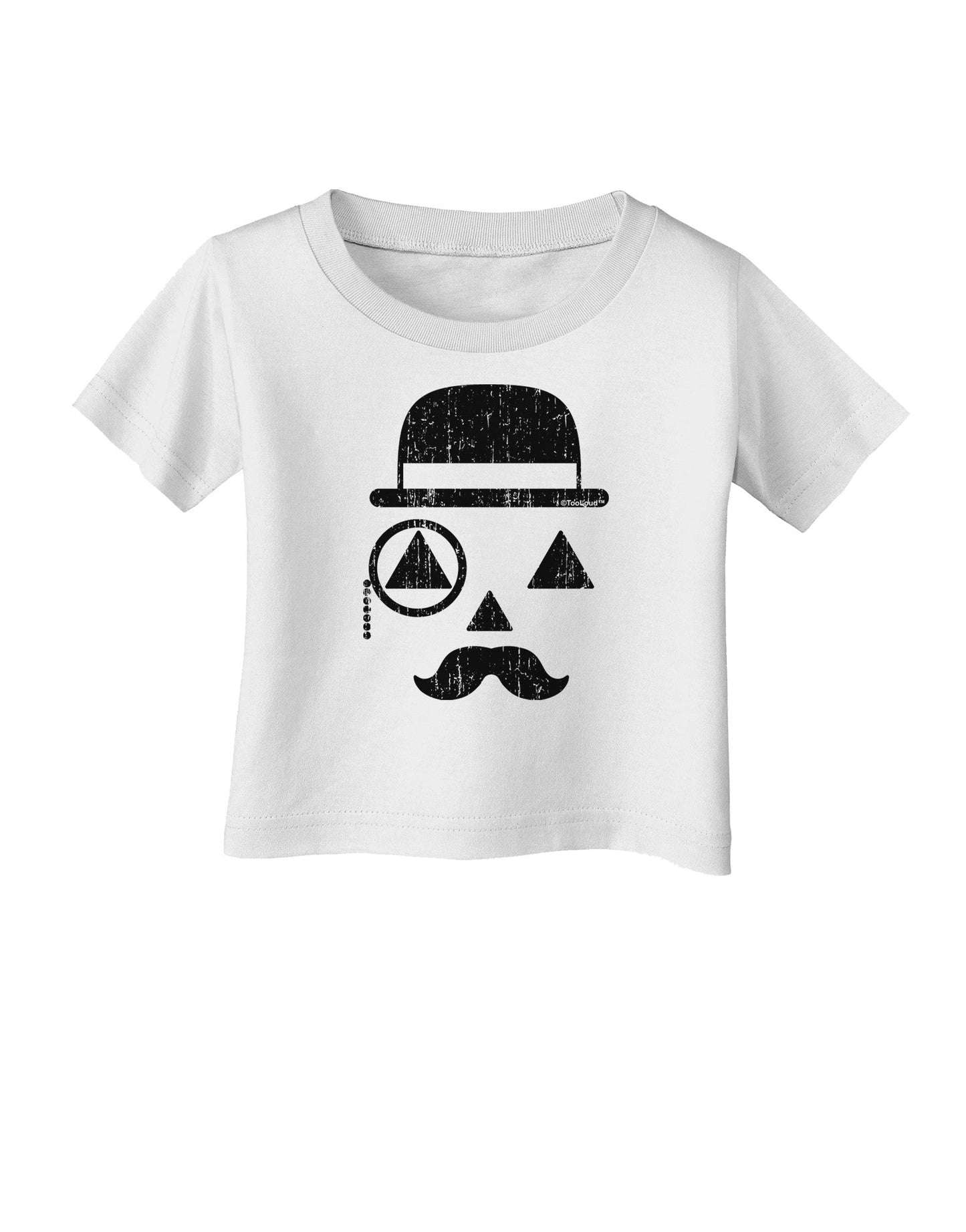 Gentleman Pumpkin Distressed Infant T-Shirt-Infant T-Shirt-TooLoud-White-06-Months-Davson Sales