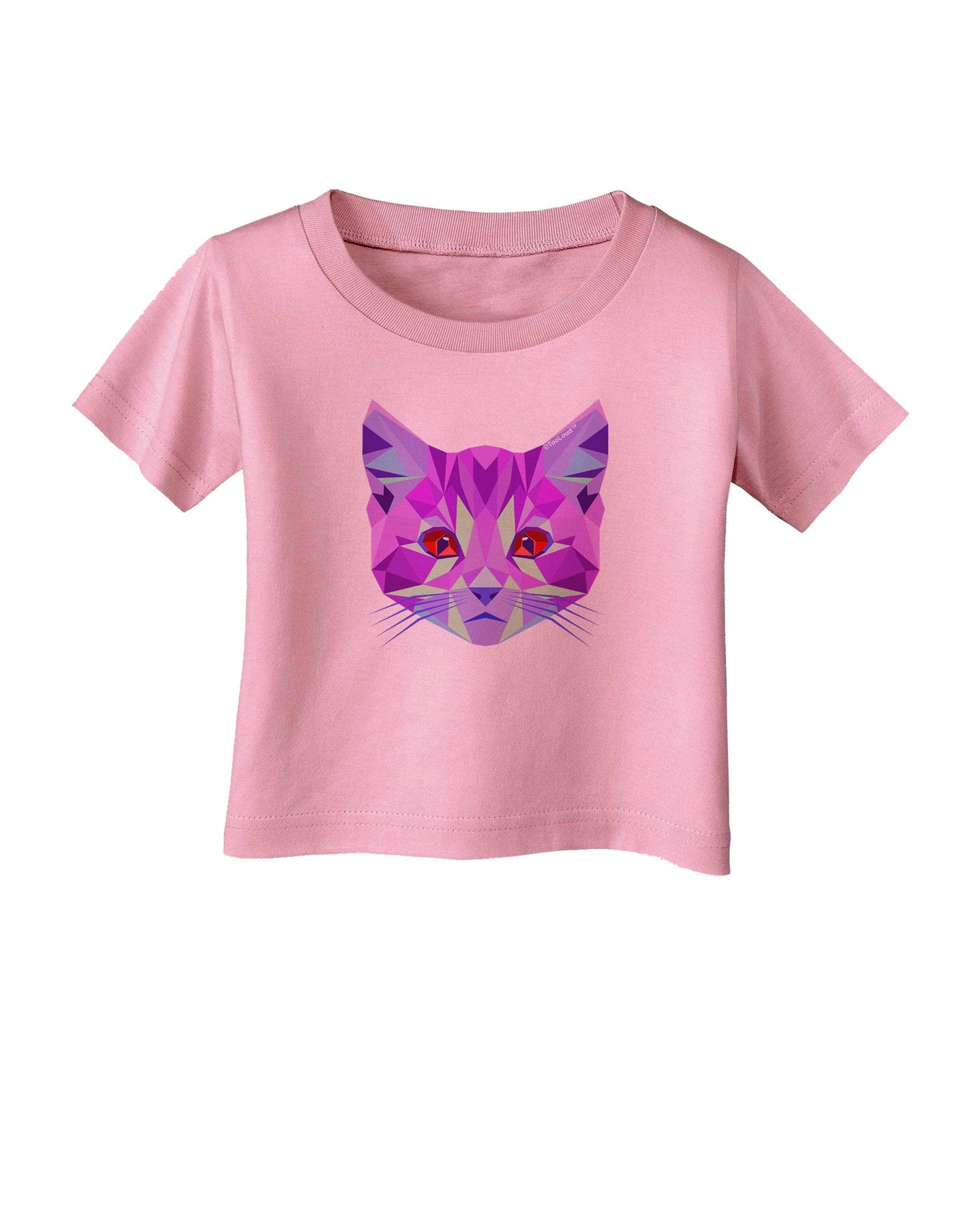 Geometric Kitty Purple Infant T-Shirt-Infant T-Shirt-TooLoud-Candy-Pink-06-Months-Davson Sales