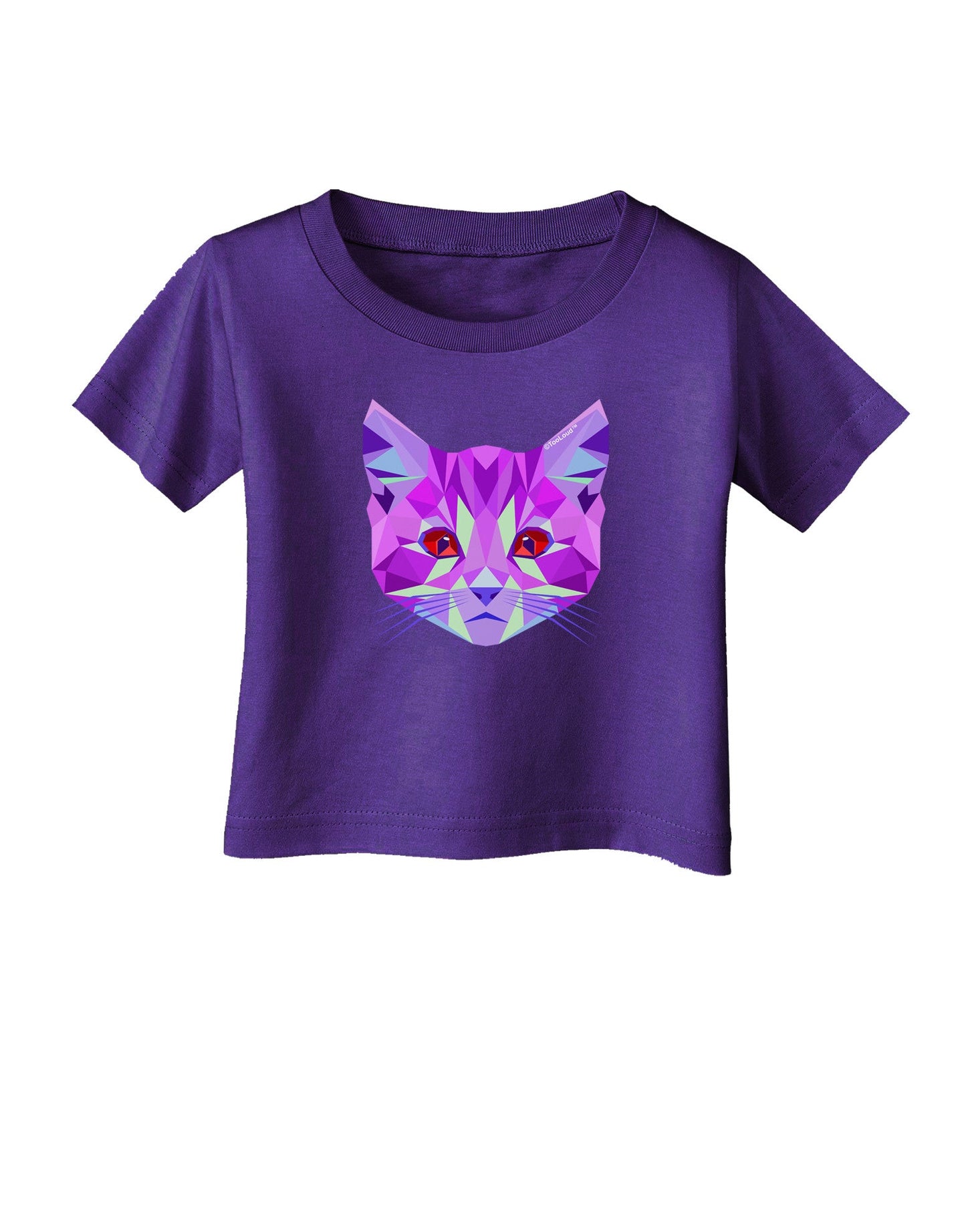 Geometric Kitty Purple Infant T-Shirt Dark-Infant T-Shirt-TooLoud-Purple-06-Months-Davson Sales