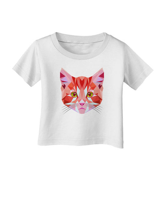 Geometric Kitty Red Infant T-Shirt-Infant T-Shirt-TooLoud-White-06-Months-Davson Sales
