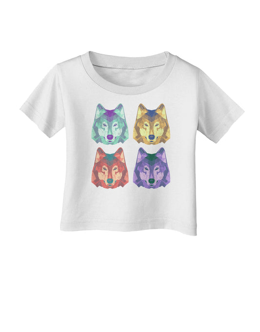 Geometric Wolf Head Pop Art Infant T-Shirt-Infant T-Shirt-TooLoud-White-06-Months-Davson Sales