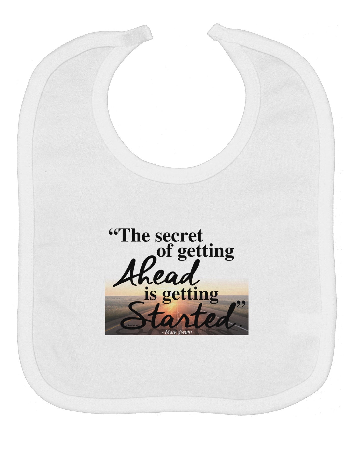 Getting Ahead Mark Twain Baby Bib