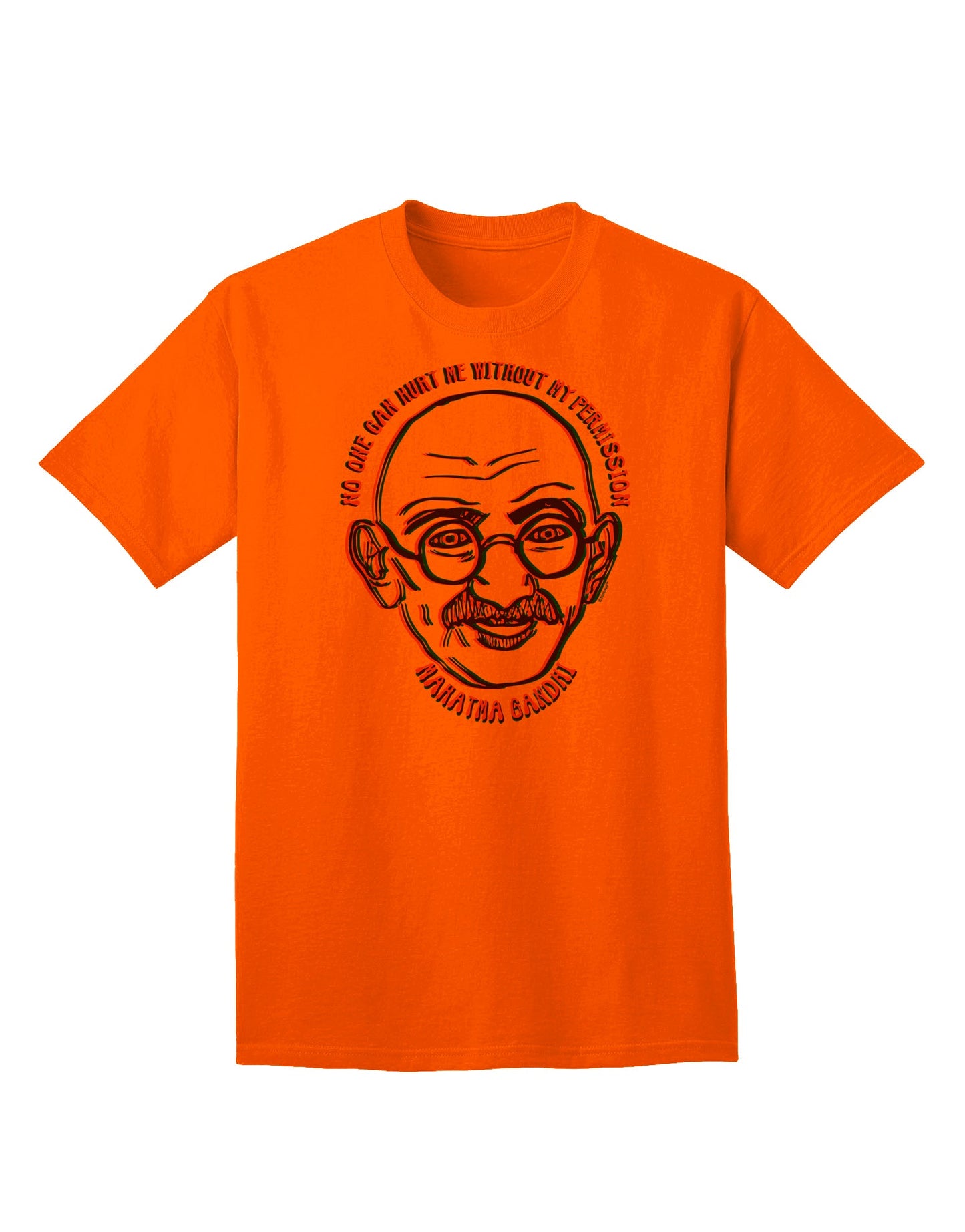 Ghandi Adult T-Shirt - Empowering Design for Unyielding Resilience-Mens T-shirts-TooLoud-Orange-Small-Davson Sales