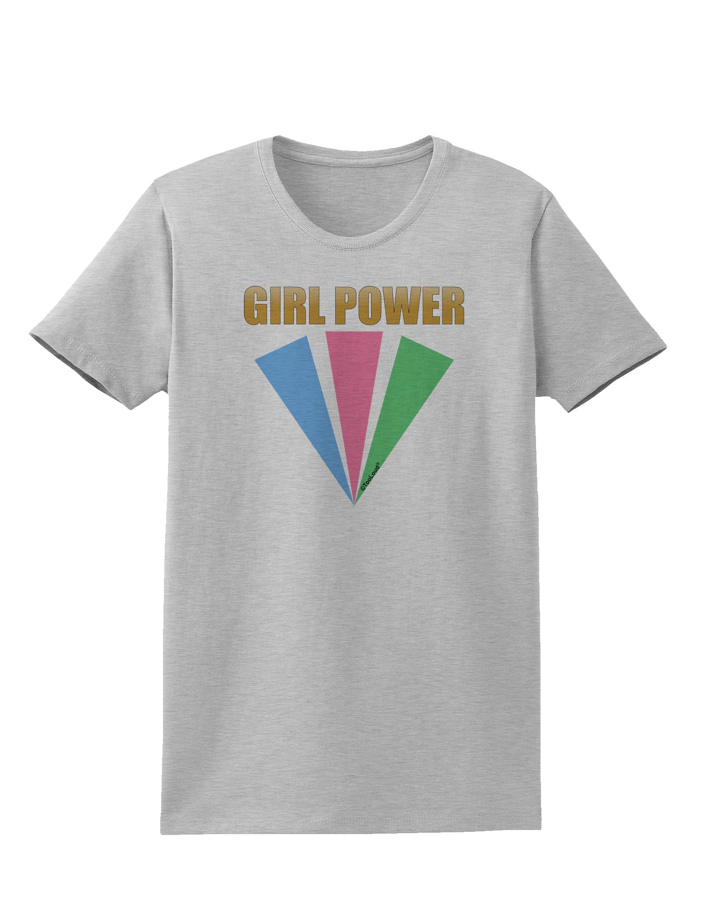 Girl Power Stripes Womens T-Shirt by TooLoud-Womens T-Shirt-TooLoud-AshGray-X-Small-Davson Sales