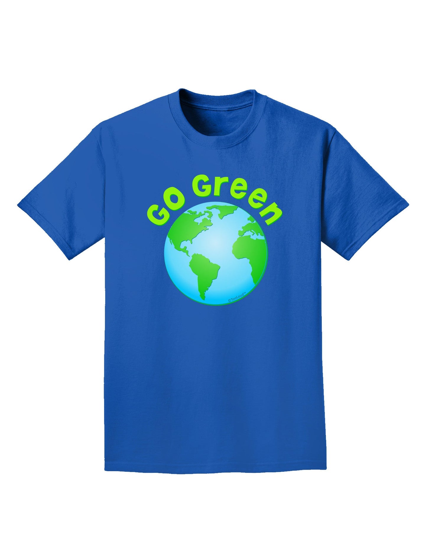 Go Green - Planet Earth Adult Dark T-Shirt-Mens T-Shirt-TooLoud-Royal-Blue-Small-Davson Sales