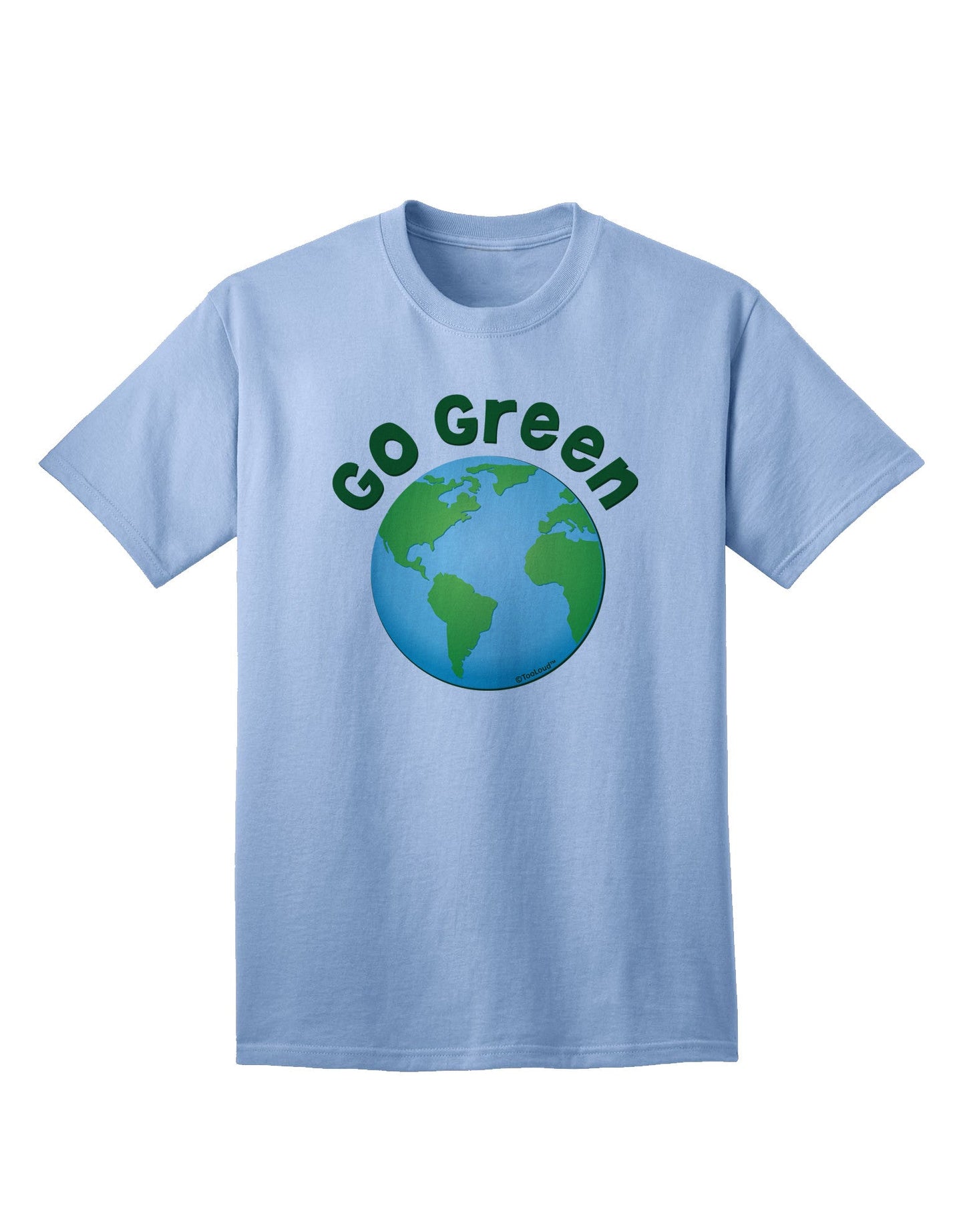 Go Green - Planet Earth Adult T-Shirt-Mens T-Shirt-TooLoud-Light-Blue-Small-Davson Sales