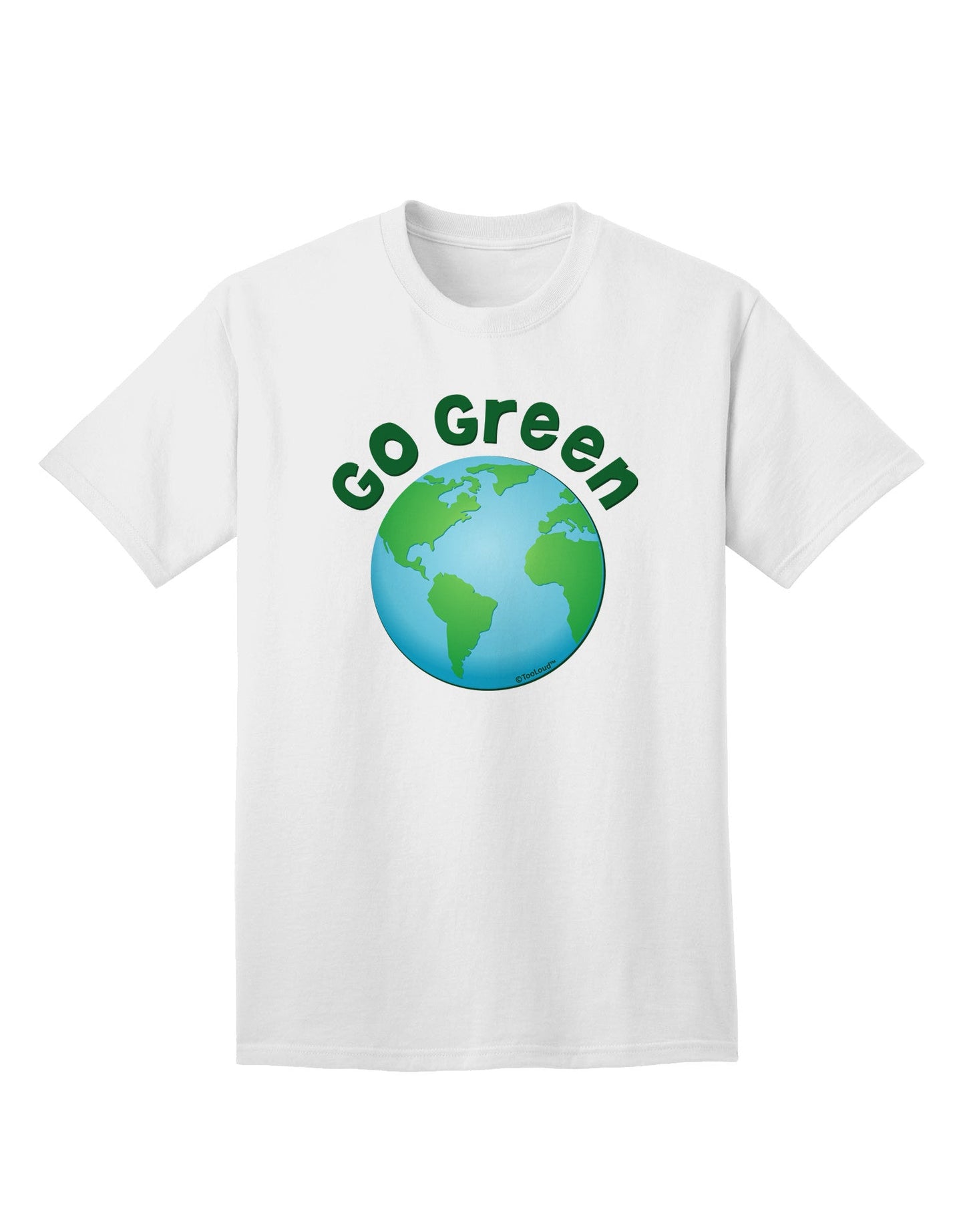 Go Green - Planet Earth Adult T-Shirt-Mens T-Shirt-TooLoud-White-Small-Davson Sales