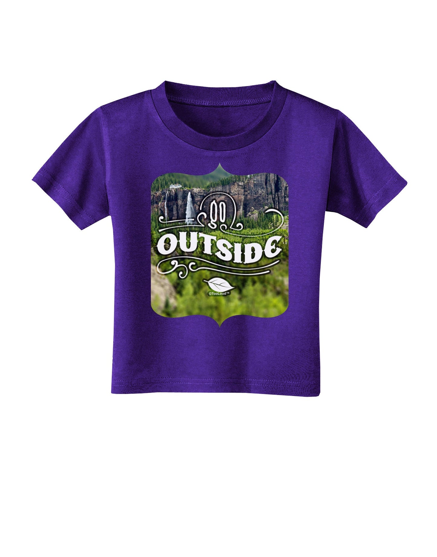 Go Outside - Beautiful Cliffs Toddler T-Shirt Dark by-Toddler T-Shirt-TooLoud-Purple-2T-Davson Sales