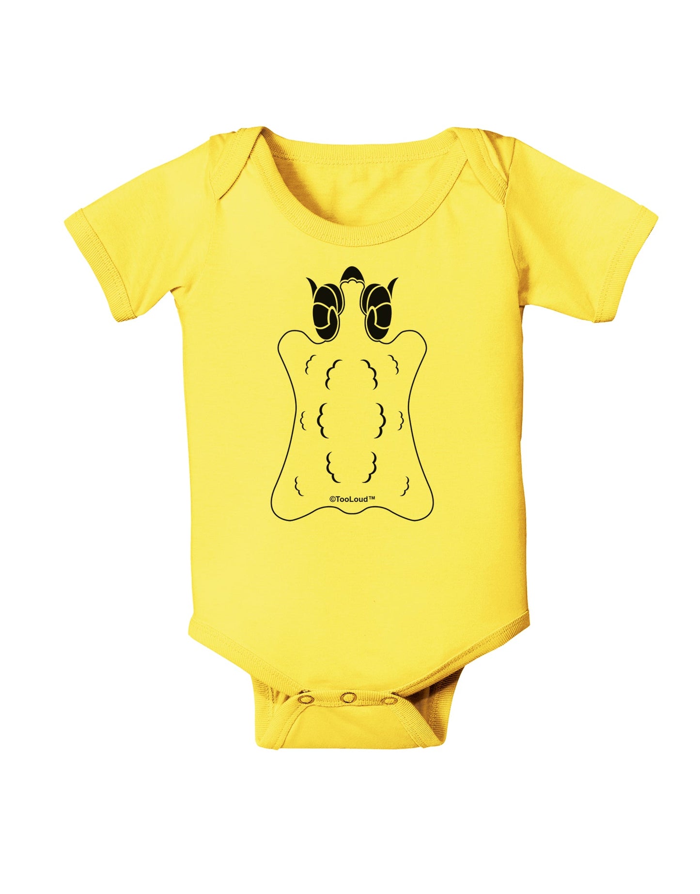 Golden Fleece Black and White Design Baby Romper Bodysuit by TooLoud-Baby Romper-TooLoud-Yellow-06-Months-Davson Sales