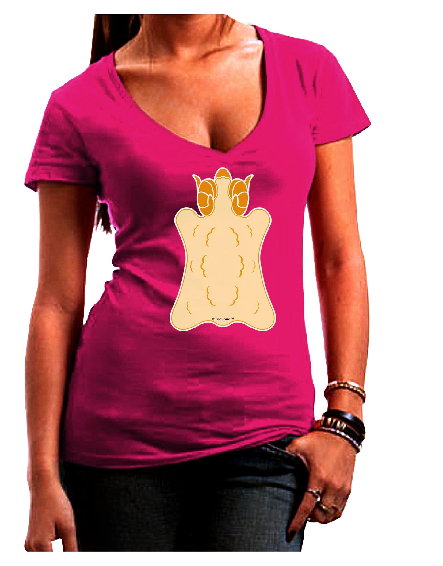 Golden Fleece Design - Mythology Juniors V-Neck Dark T-Shirt by TooLoud-Womens V-Neck T-Shirts-TooLoud-Hot-Pink-Juniors Fitted Small-Davson Sales
