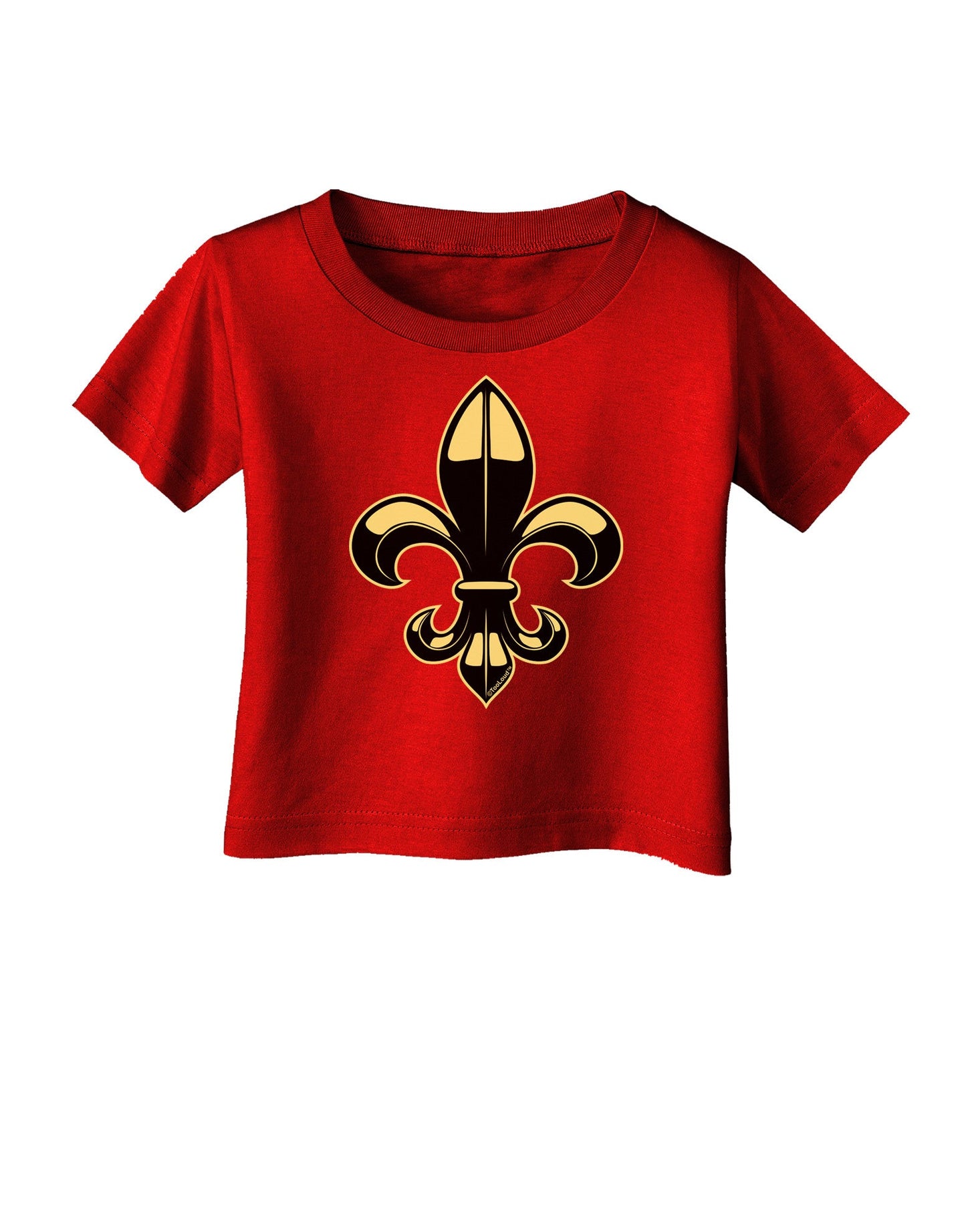 Golden Fleur de Lis Infant T-Shirt Dark-Infant T-Shirt-TooLoud-Red-06-Months-Davson Sales