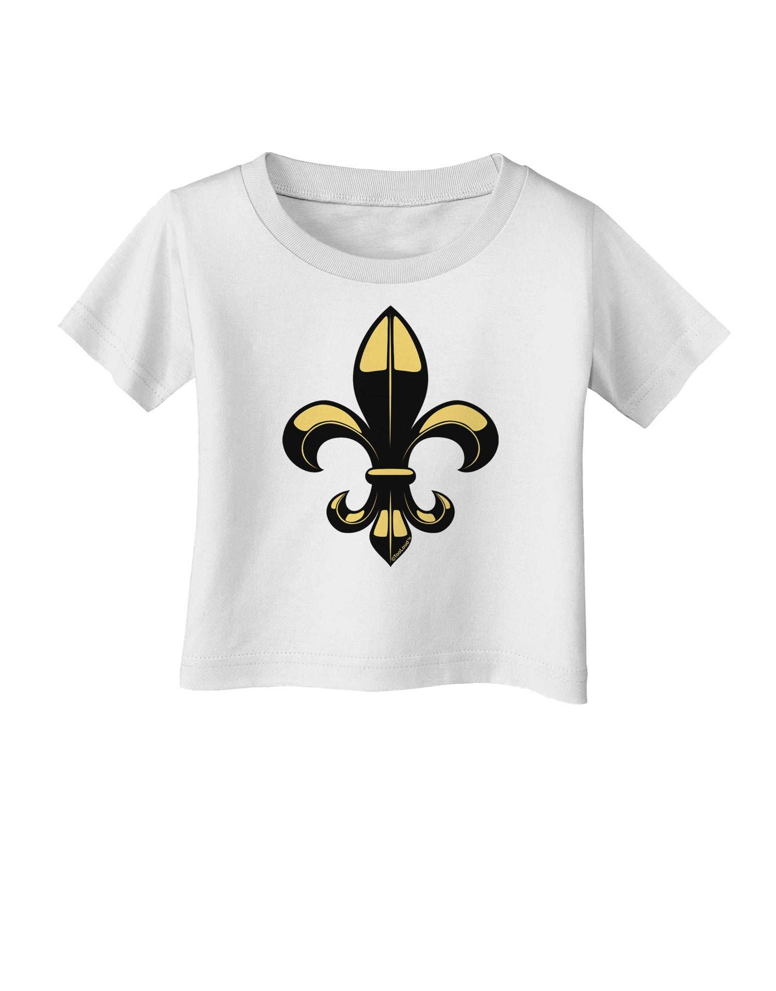 Golden Fleur de Lis Infant T-Shirt-Infant T-Shirt-TooLoud-White-06-Months-Davson Sales