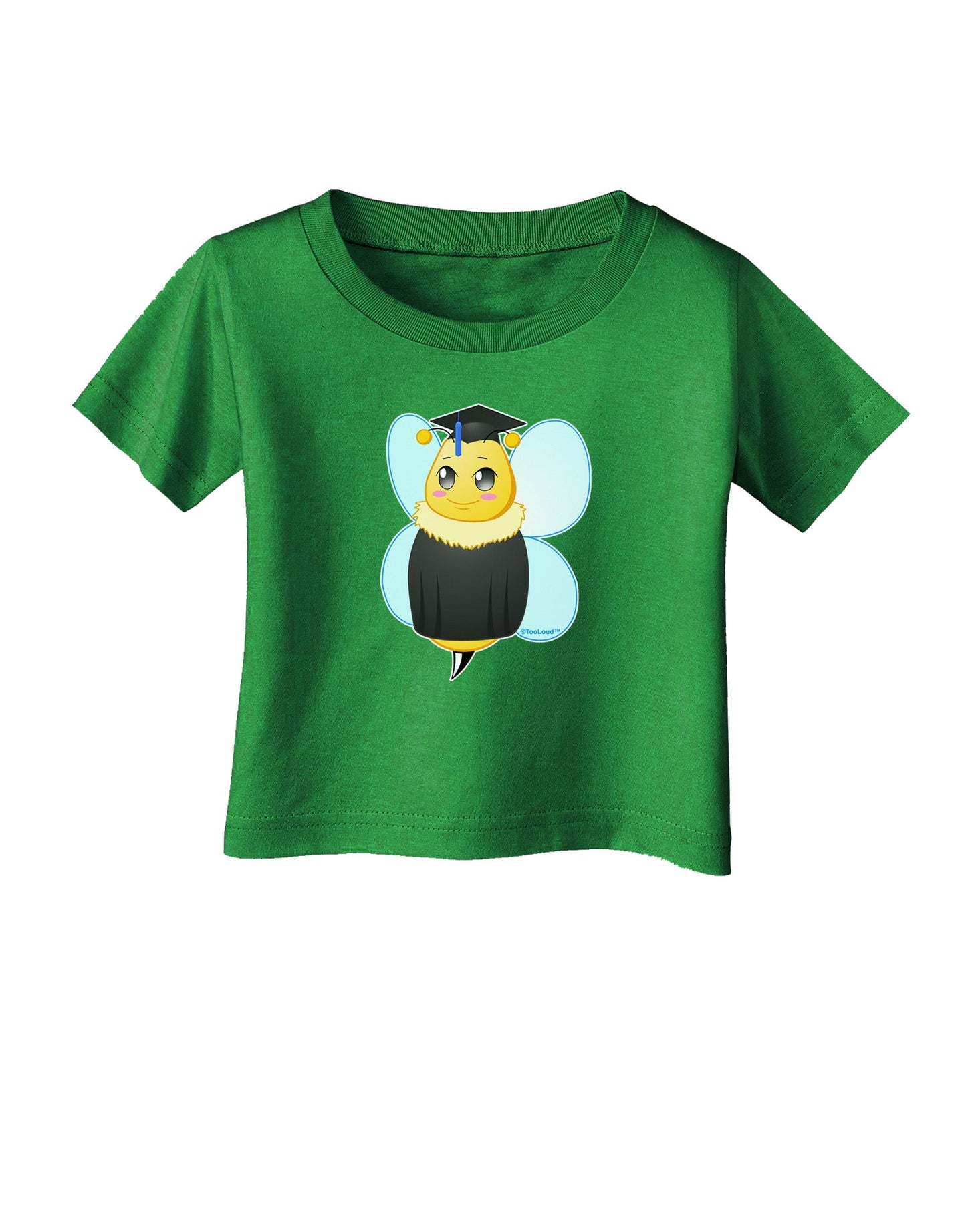 Graduation Bee Infant T-Shirt Dark-Infant T-Shirt-TooLoud-Clover-Green-06-Months-Davson Sales
