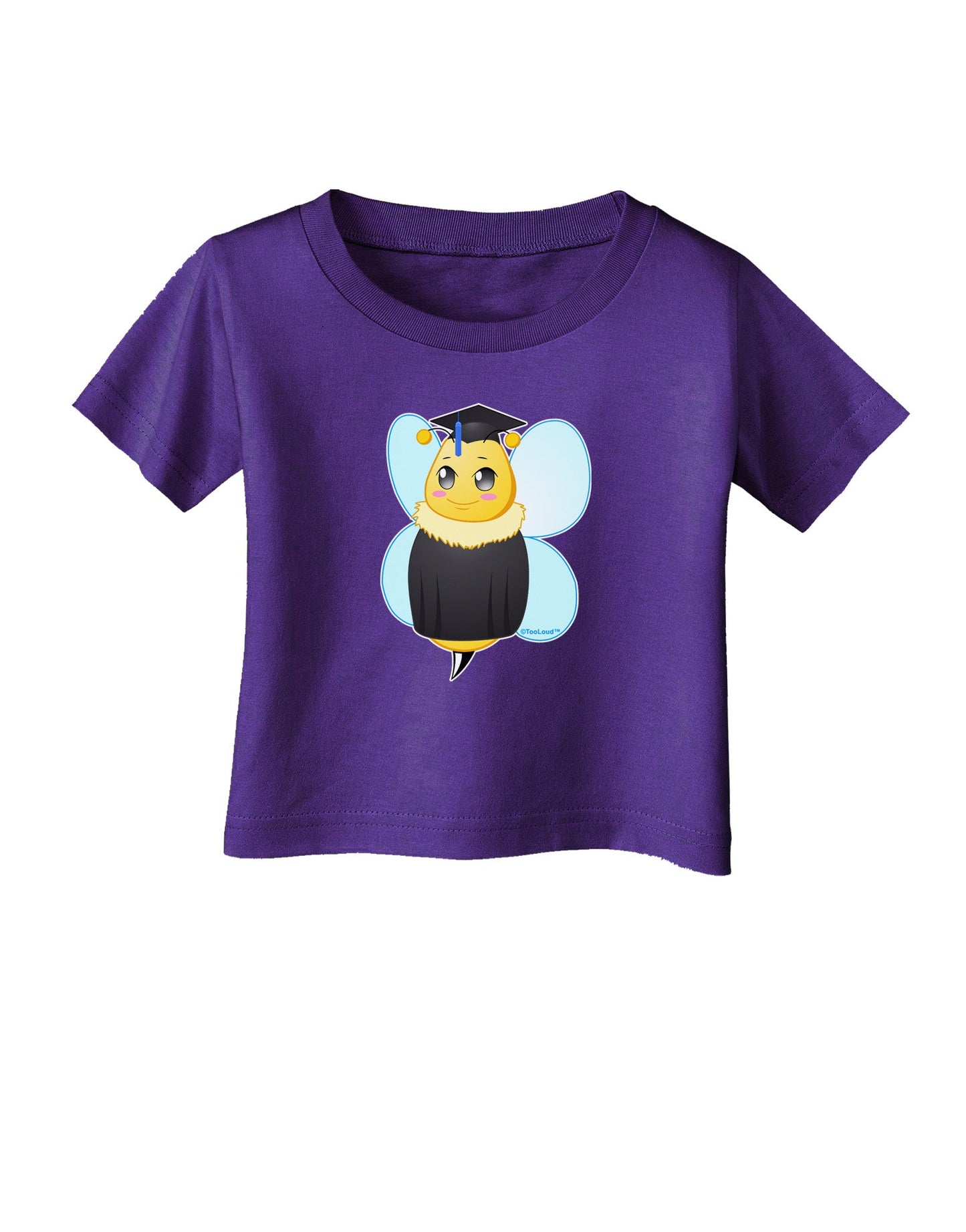 Graduation Bee Infant T-Shirt Dark-Infant T-Shirt-TooLoud-Purple-06-Months-Davson Sales