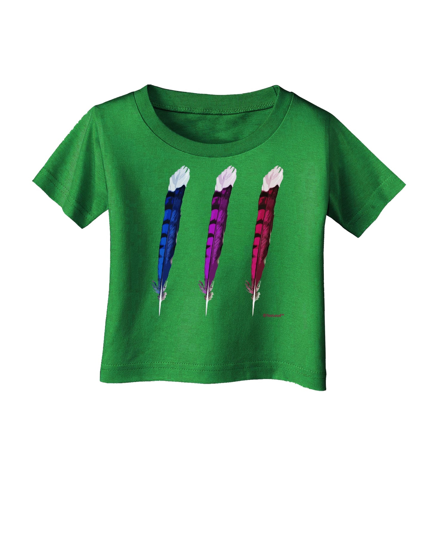 Graphic Feather Design - Feather Trio Infant T-Shirt Dark by TooLoud-Infant T-Shirt-TooLoud-Royal-Blue-06-Months-Davson Sales