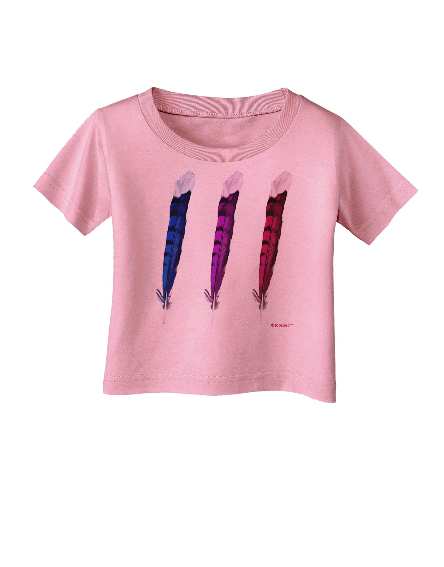 Graphic Feather Design - Feather Trio Infant T-Shirt by TooLoud-Infant T-Shirt-TooLoud-Candy-Pink-06-Months-Davson Sales