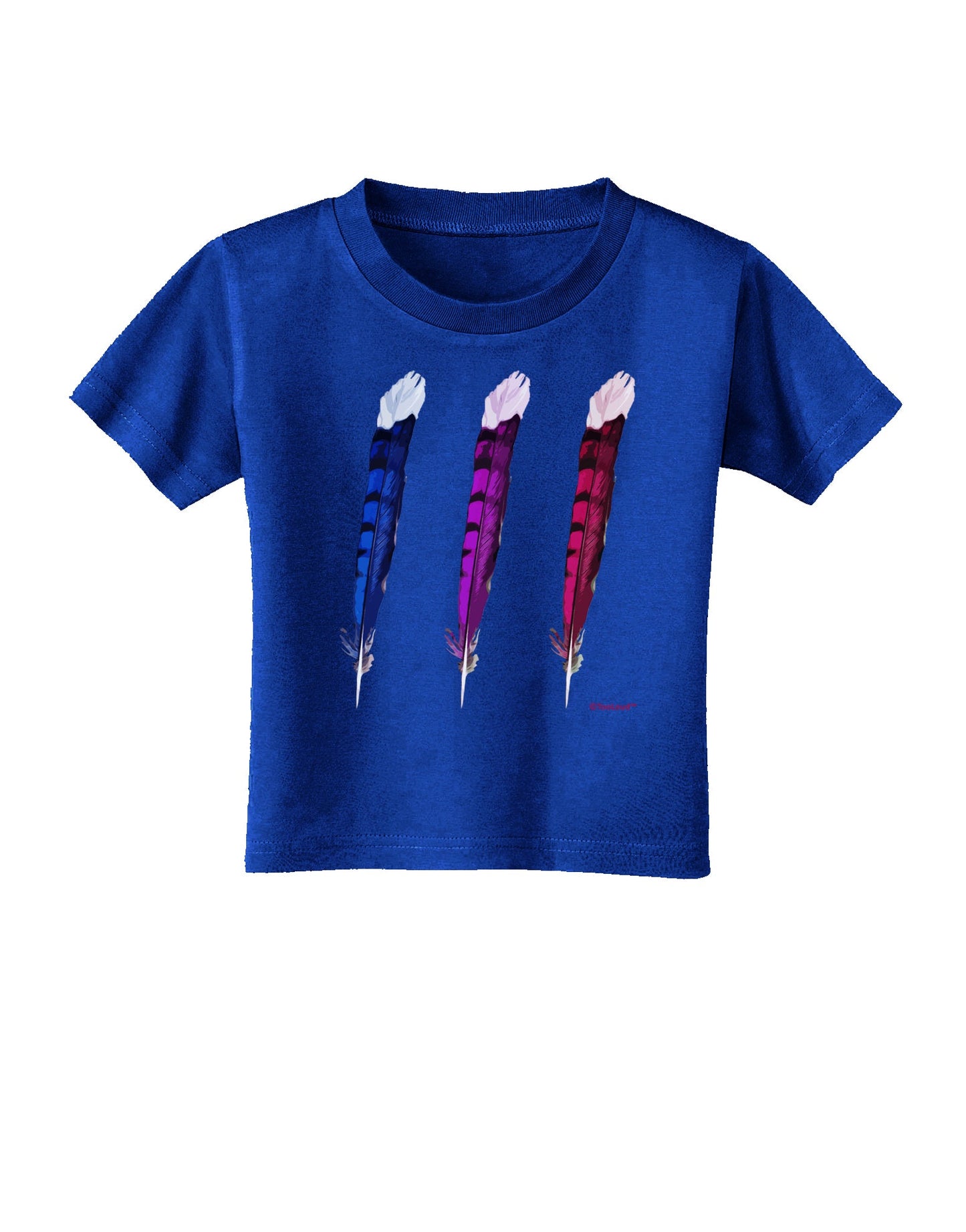Graphic Feather Design - Feather Trio Toddler T-Shirt Dark by TooLoud-Toddler T-Shirt-TooLoud-Red-2T-Davson Sales