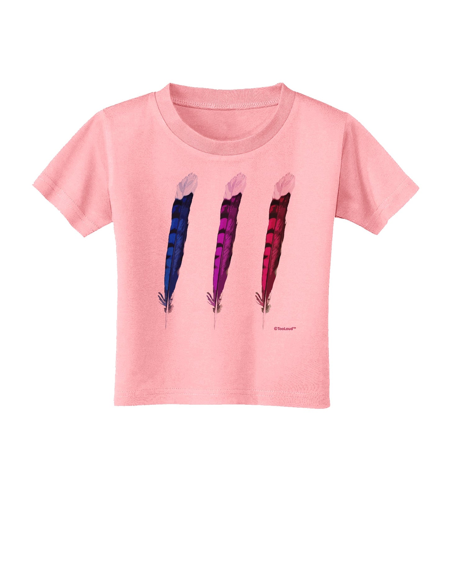 Graphic Feather Design - Feather Trio Toddler T-Shirt by TooLoud-Toddler T-Shirt-TooLoud-Candy-Pink-2T-Davson Sales