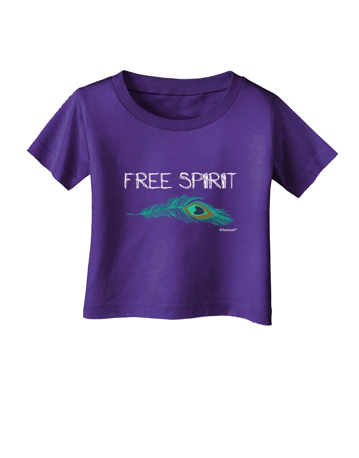 Graphic Feather Design - Free Spirit Infant T-Shirt Dark by TooLoud-Infant T-Shirt-TooLoud-Purple-06-Months-Davson Sales