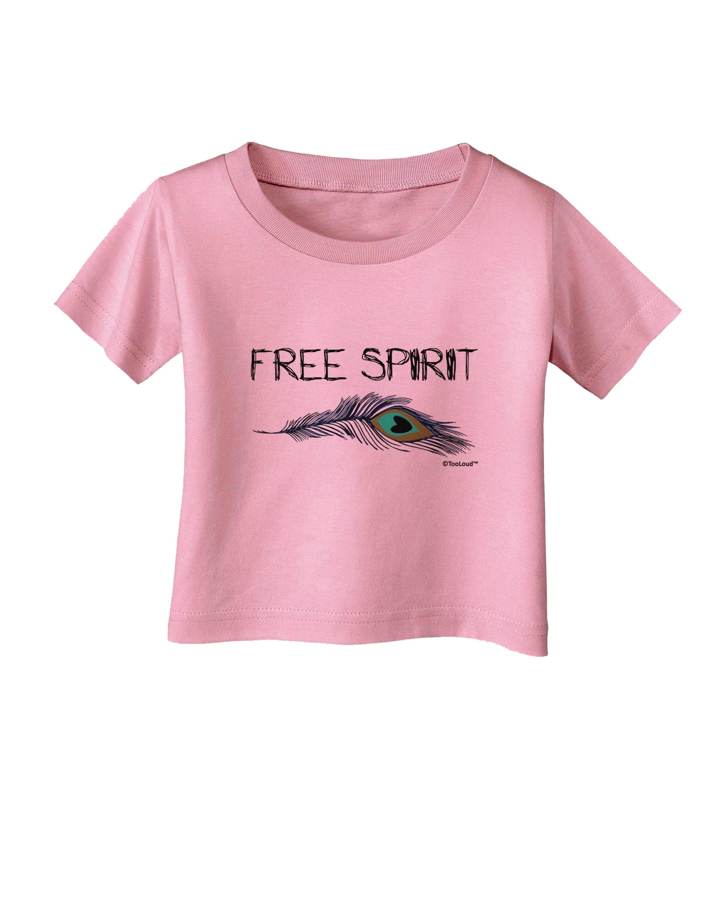 Graphic Feather Design - Free Spirit Infant T-Shirt by TooLoud-Infant T-Shirt-TooLoud-Candy-Pink-06-Months-Davson Sales