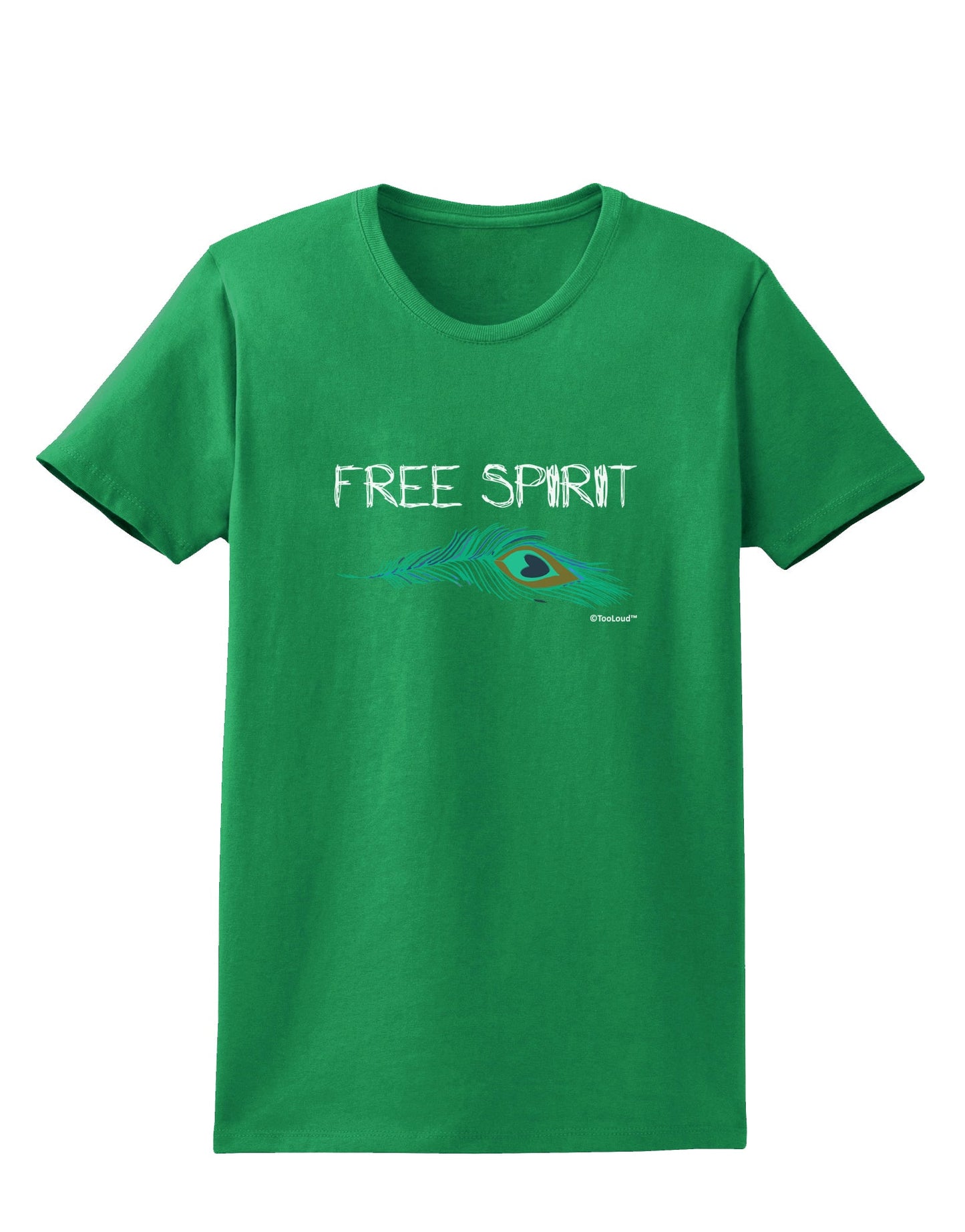 Graphic Feather Design - Free Spirit Womens Dark T-Shirt by TooLoud-Womens T-Shirt-TooLoud-Kelly-Green-X-Small-Davson Sales