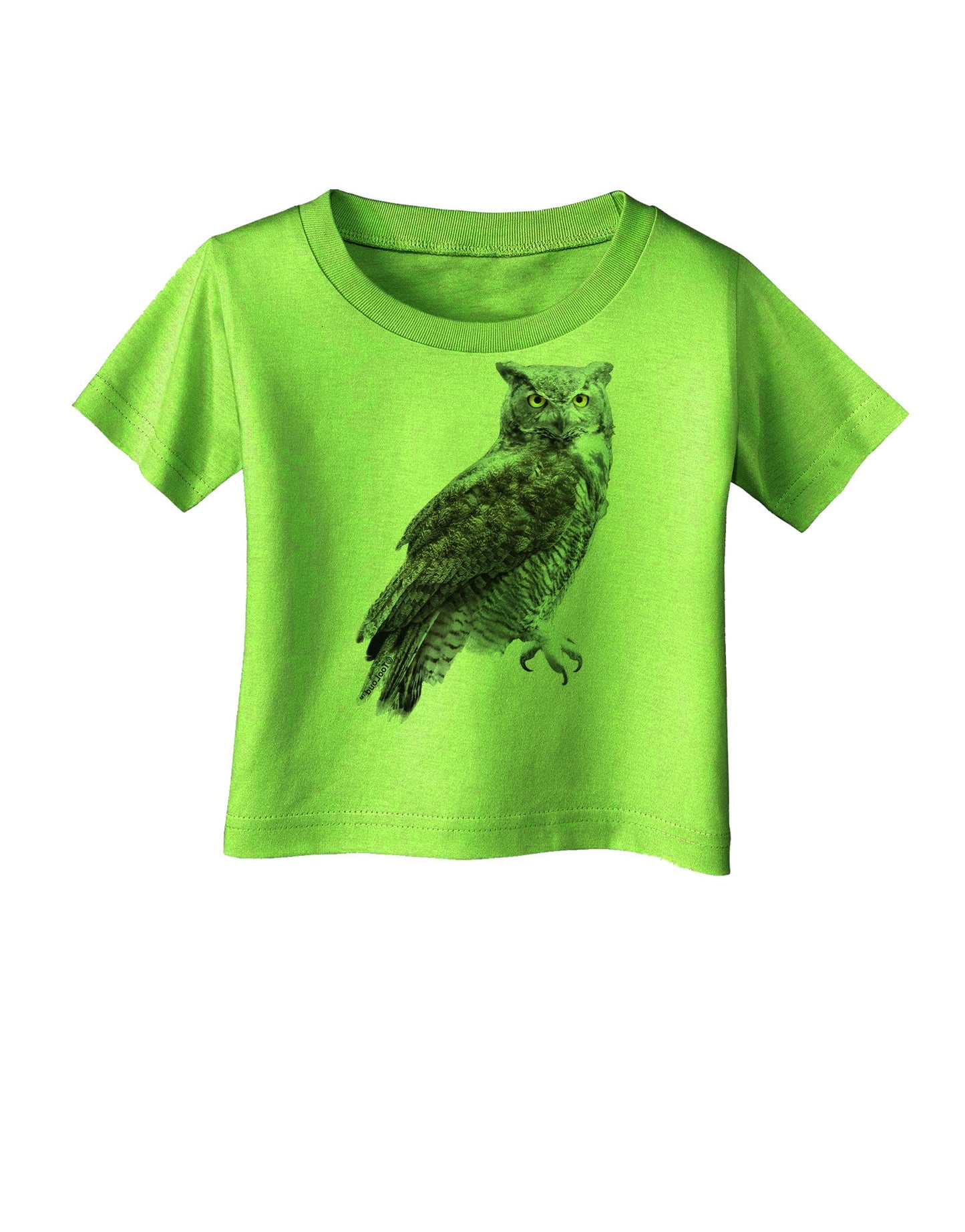 Great Horned Owl Photo Infant T-Shirt-Infant T-Shirt-TooLoud-Lime-Green-06-Months-Davson Sales