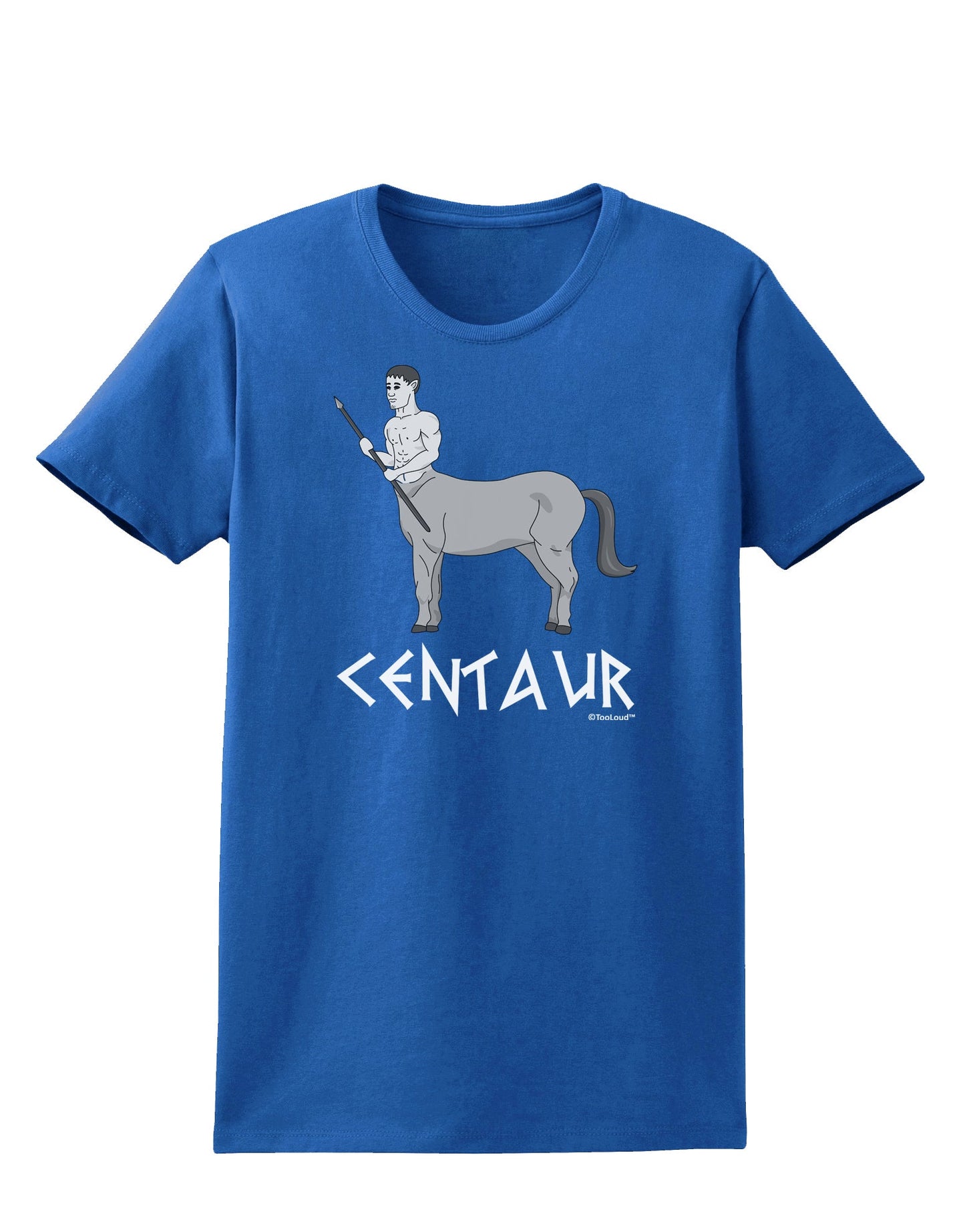 Greek Mythology Centaur Design - Grayscale - Text Womens Dark T-Shirt by TooLoud-Womens T-Shirt-TooLoud-Royal-Blue-X-Small-Davson Sales