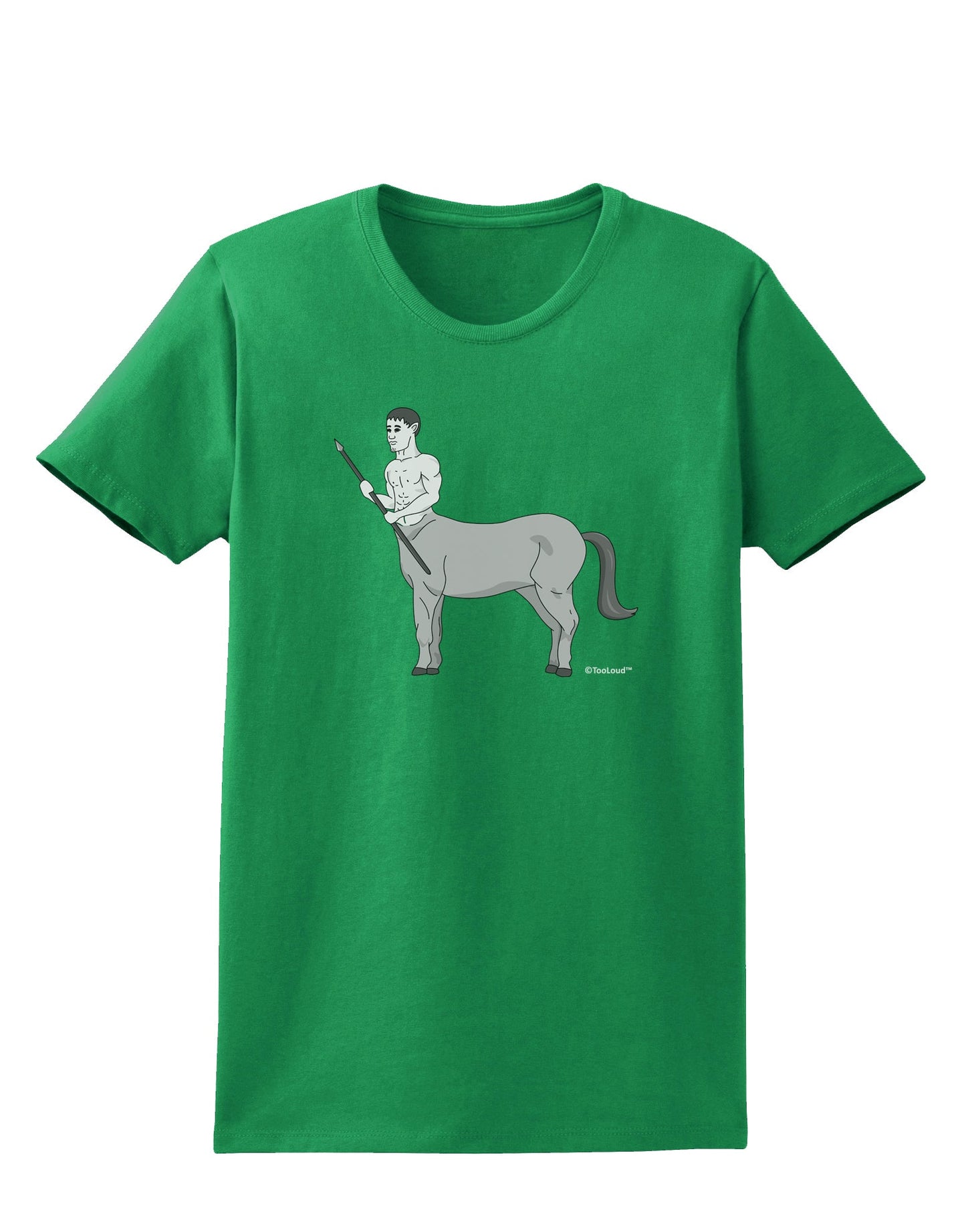 Greek Mythology Centaur Design - Grayscale Womens Dark T-Shirt by TooLoud-Womens T-Shirt-TooLoud-Kelly-Green-X-Small-Davson Sales