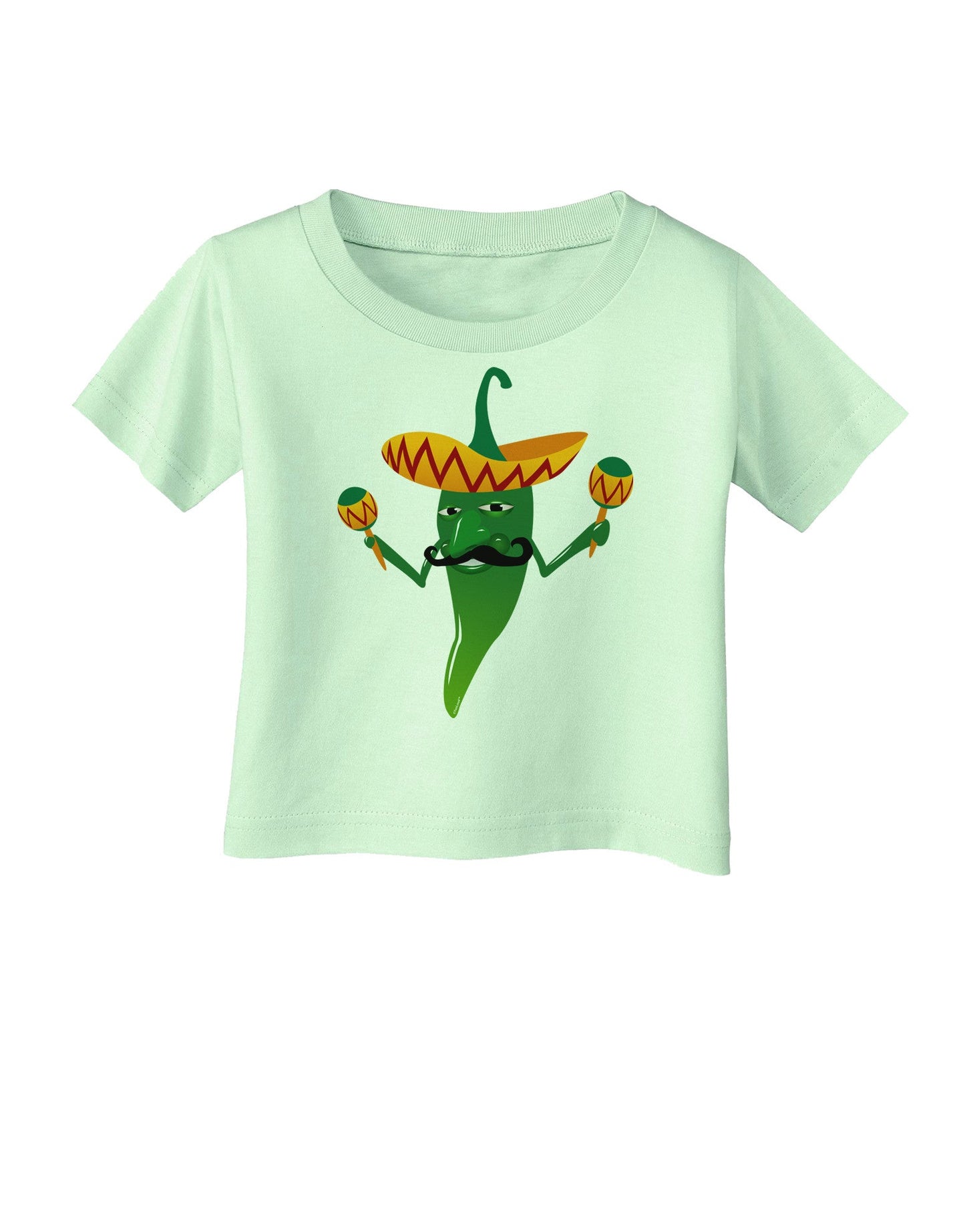 Green Hot Mexican Chili Pepper Infant T-Shirt-Infant T-Shirt-TooLoud-Light-Green-06-Months-Davson Sales