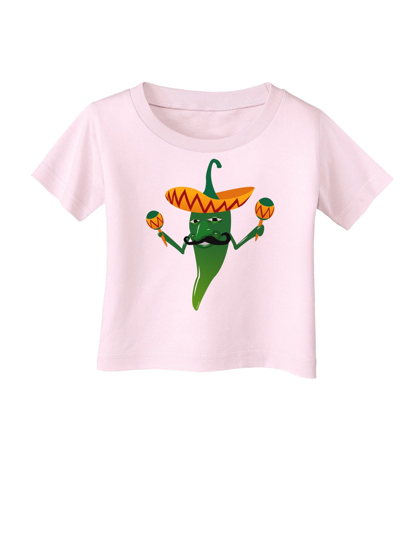 Green Hot Mexican Chili Pepper Infant T-Shirt-Infant T-Shirt-TooLoud-Light-Pink-06-Months-Davson Sales