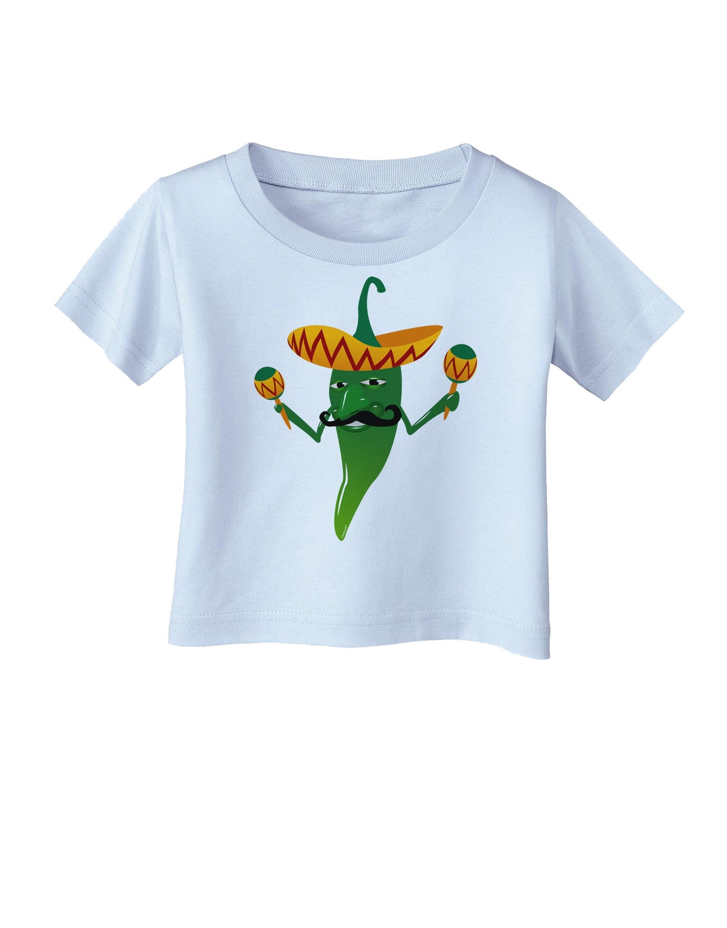 Green Hot Mexican Chili Pepper Infant T-Shirt-Infant T-Shirt-TooLoud-Light-Blue-06-Months-Davson Sales