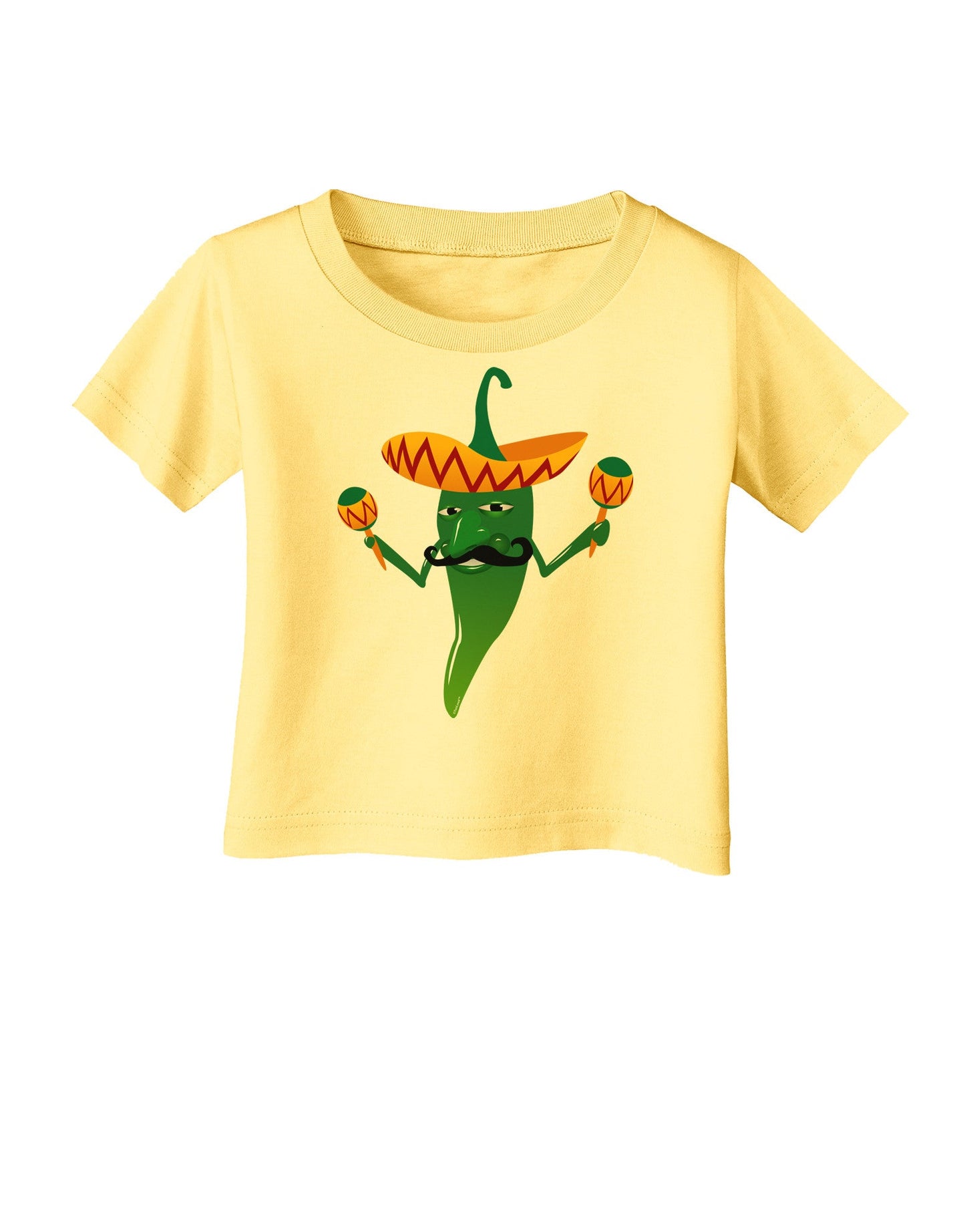 Green Hot Mexican Chili Pepper Infant T-Shirt-Infant T-Shirt-TooLoud-Daffodil-Yellow-06-Months-Davson Sales