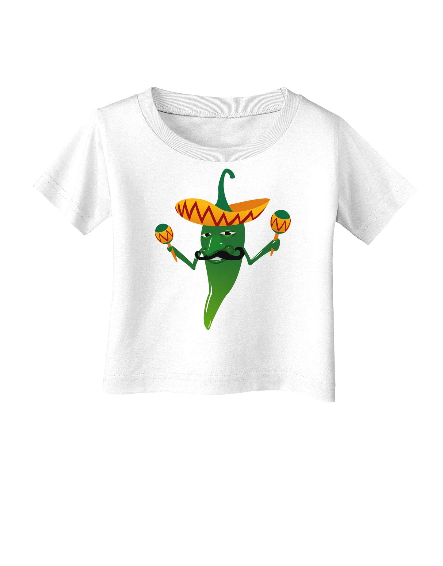 Green Hot Mexican Chili Pepper Infant T-Shirt-Infant T-Shirt-TooLoud-White-06-Months-Davson Sales