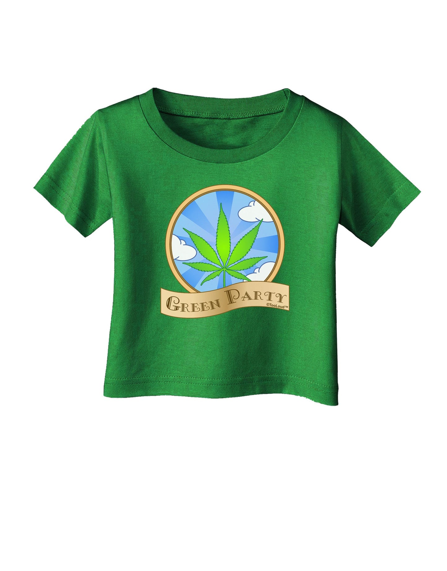 Green Party Symbol Infant T-Shirt Dark-Infant T-Shirt-TooLoud-Clover-Green-06-Months-Davson Sales