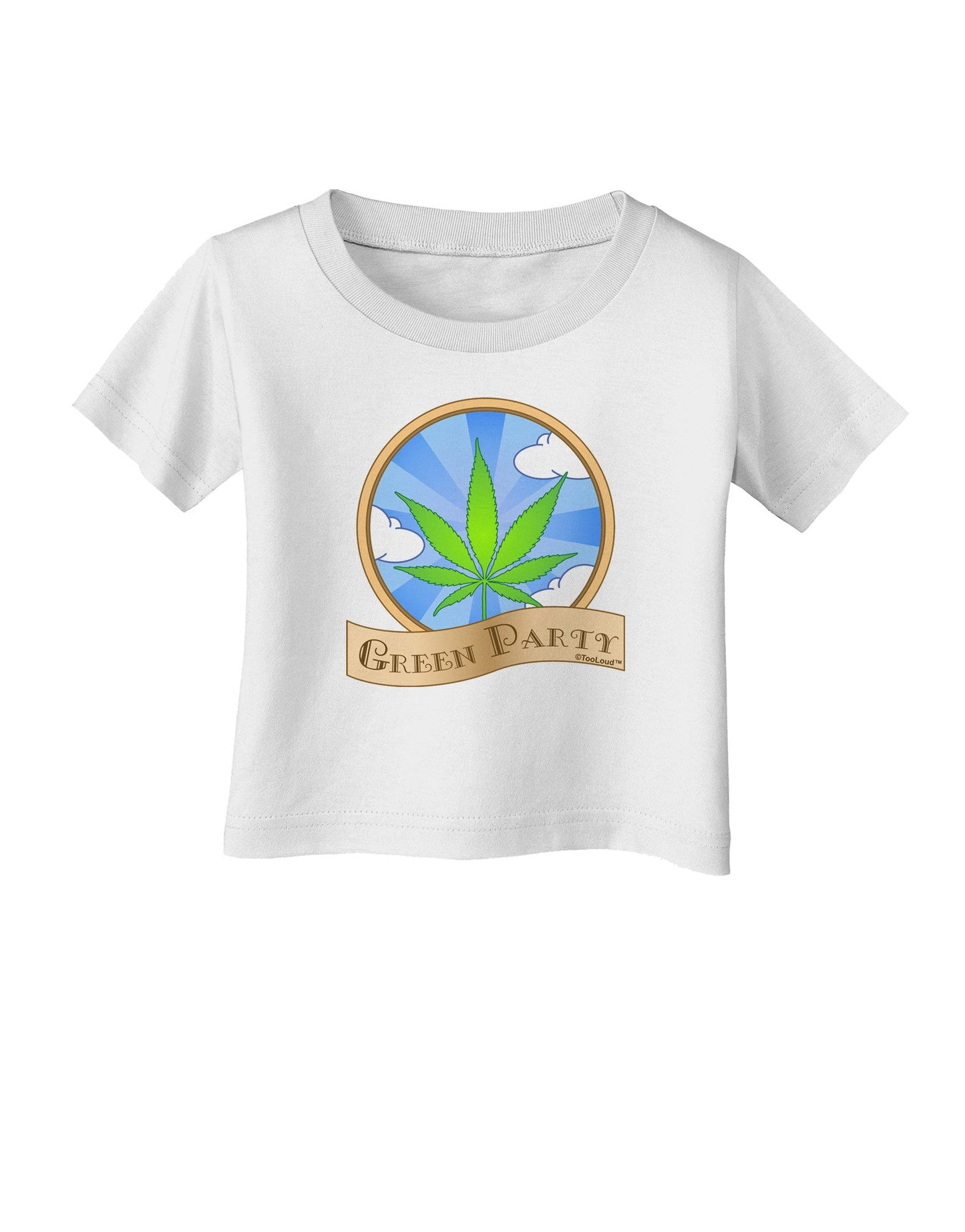 Green Party Symbol Infant T-Shirt-Infant T-Shirt-TooLoud-White-06-Months-Davson Sales