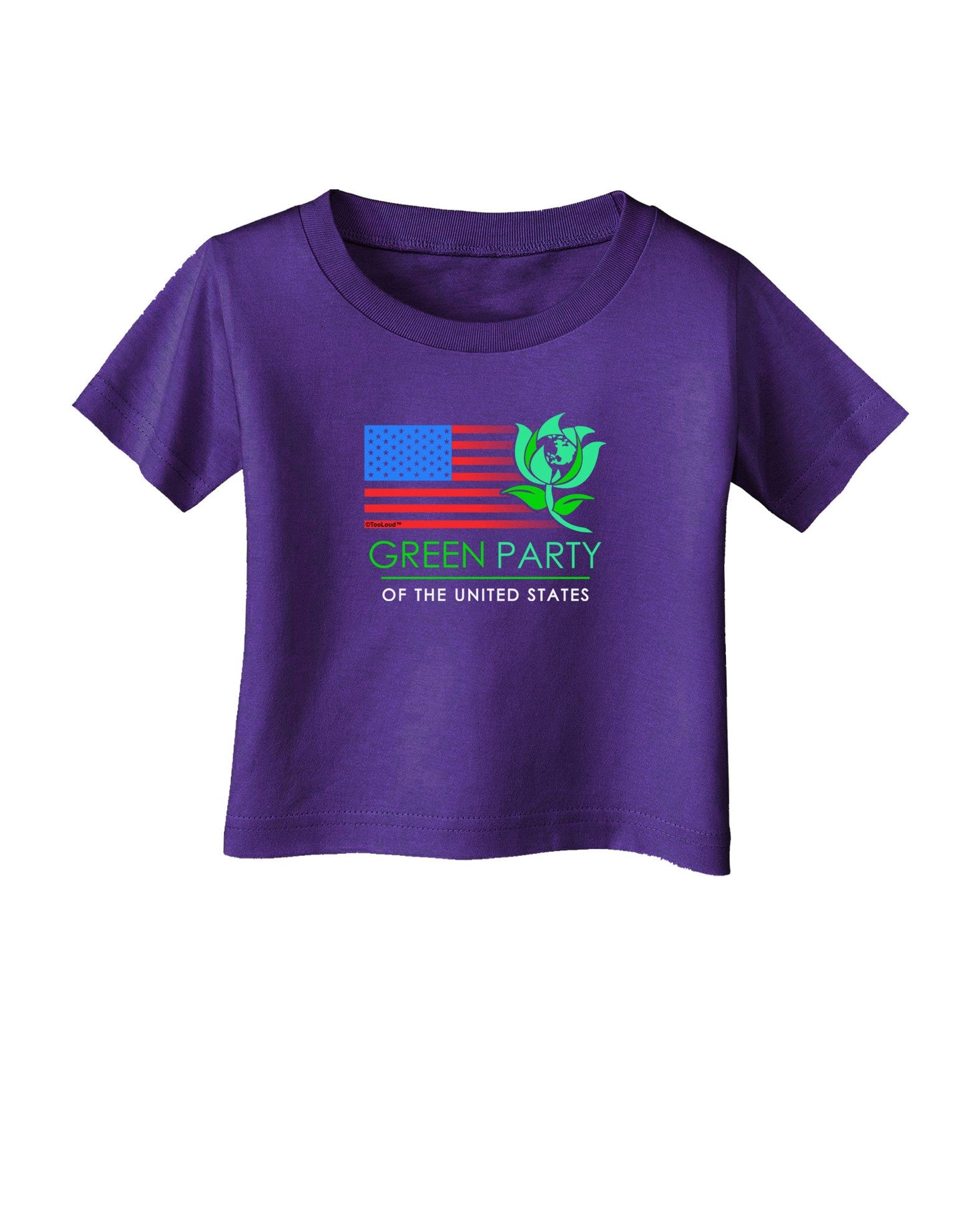 Green Party US Flag Infant T-Shirt Dark-Infant T-Shirt-TooLoud-Purple-06-Months-Davson Sales