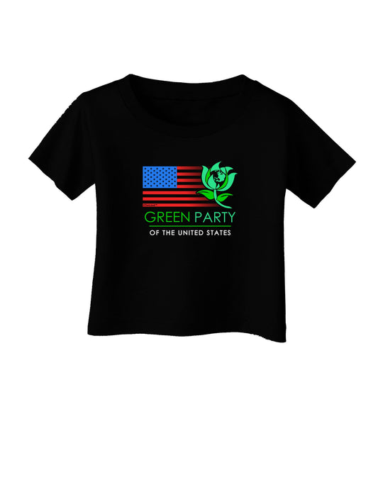 Green Party US Flag Infant T-Shirt Dark-Infant T-Shirt-TooLoud-Black-06-Months-Davson Sales